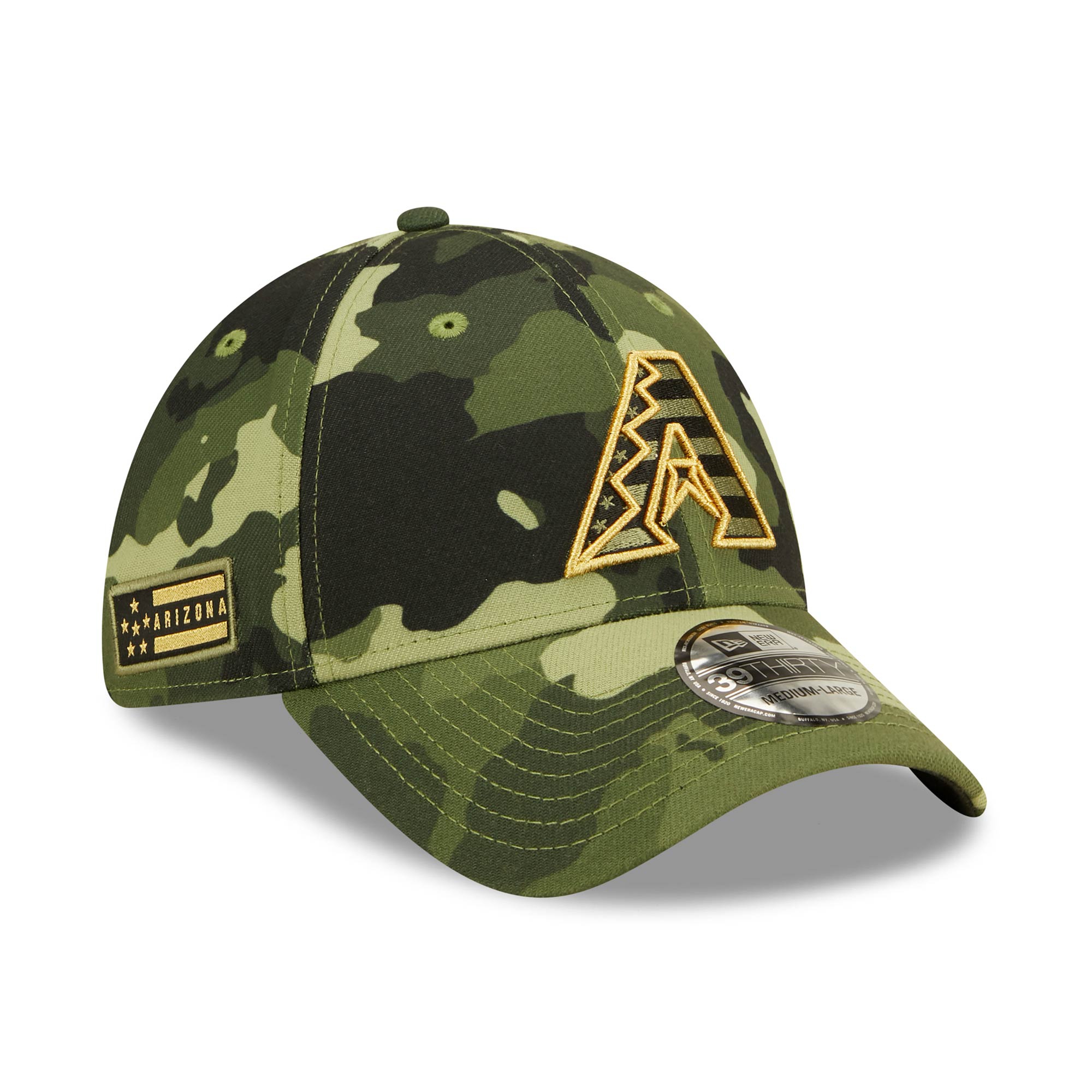 Arizona Diamondbacks 2022 MLB Armed Forces New Era 39THIRTY Flex Cap