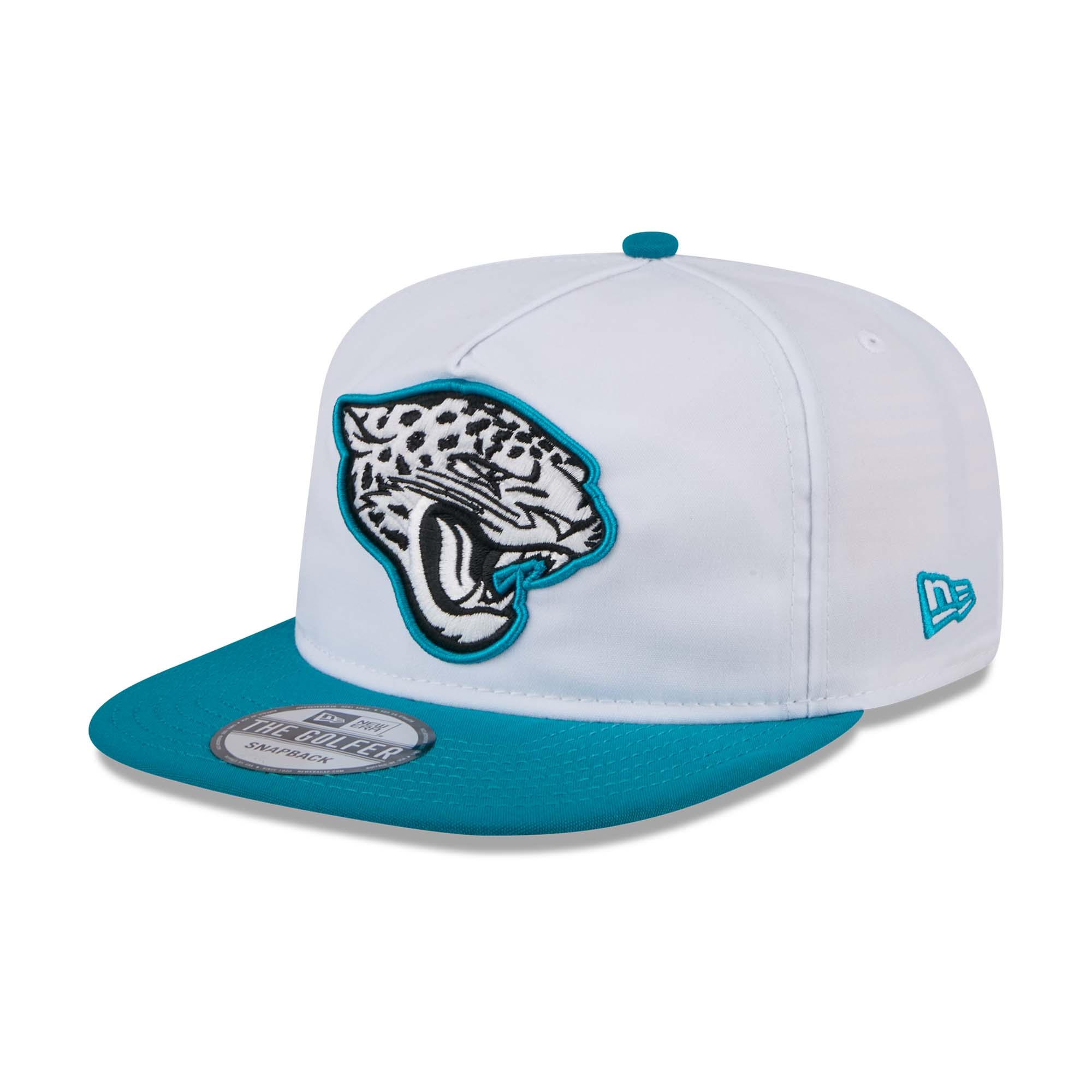 Jacksonville Jaguars 2024 NFL Training Camp New Era Golfer Snapback Cap Weiß