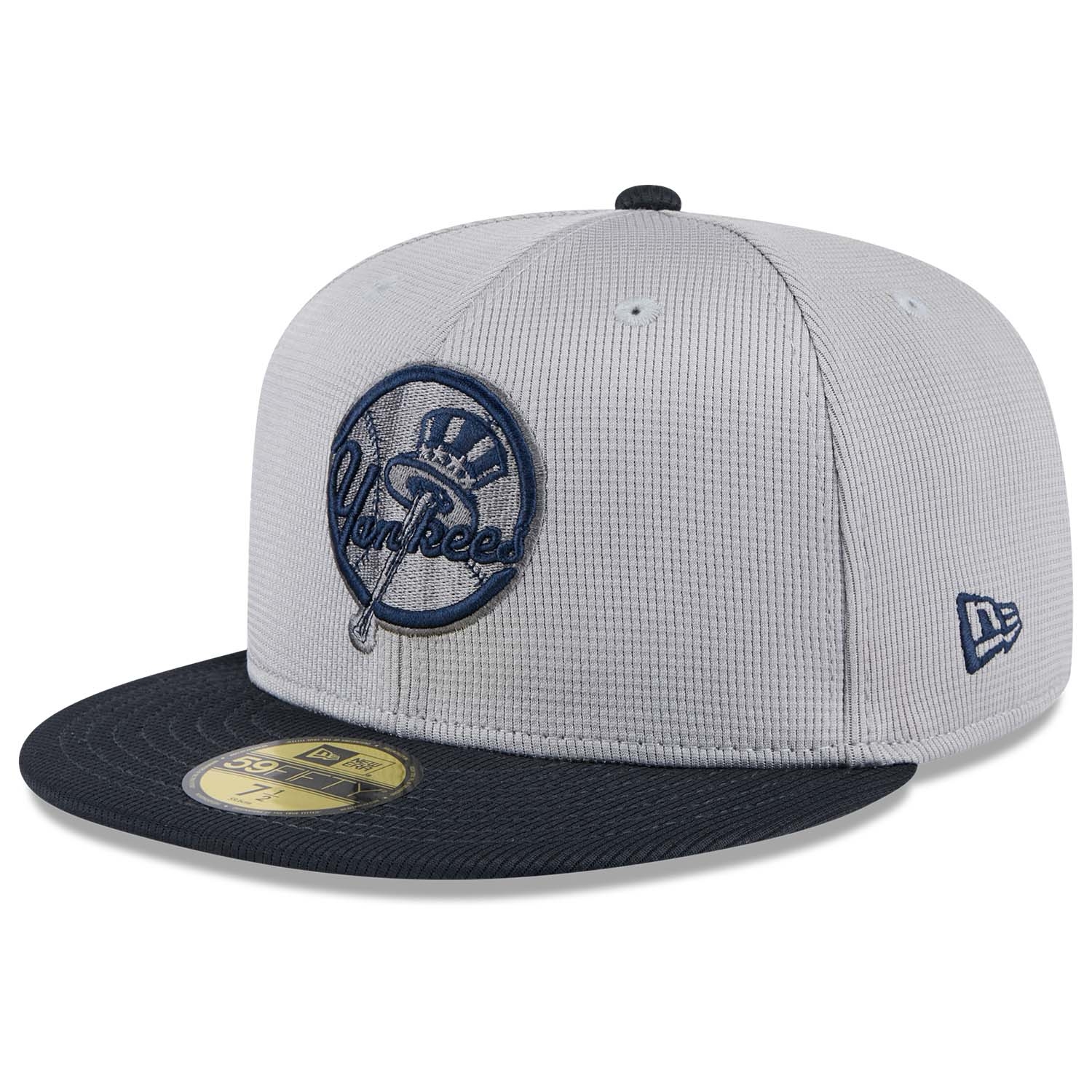 New York Yankees Road Colorway 2025 MLB Batting Practice 59FIFTY Fitted Cap Grau