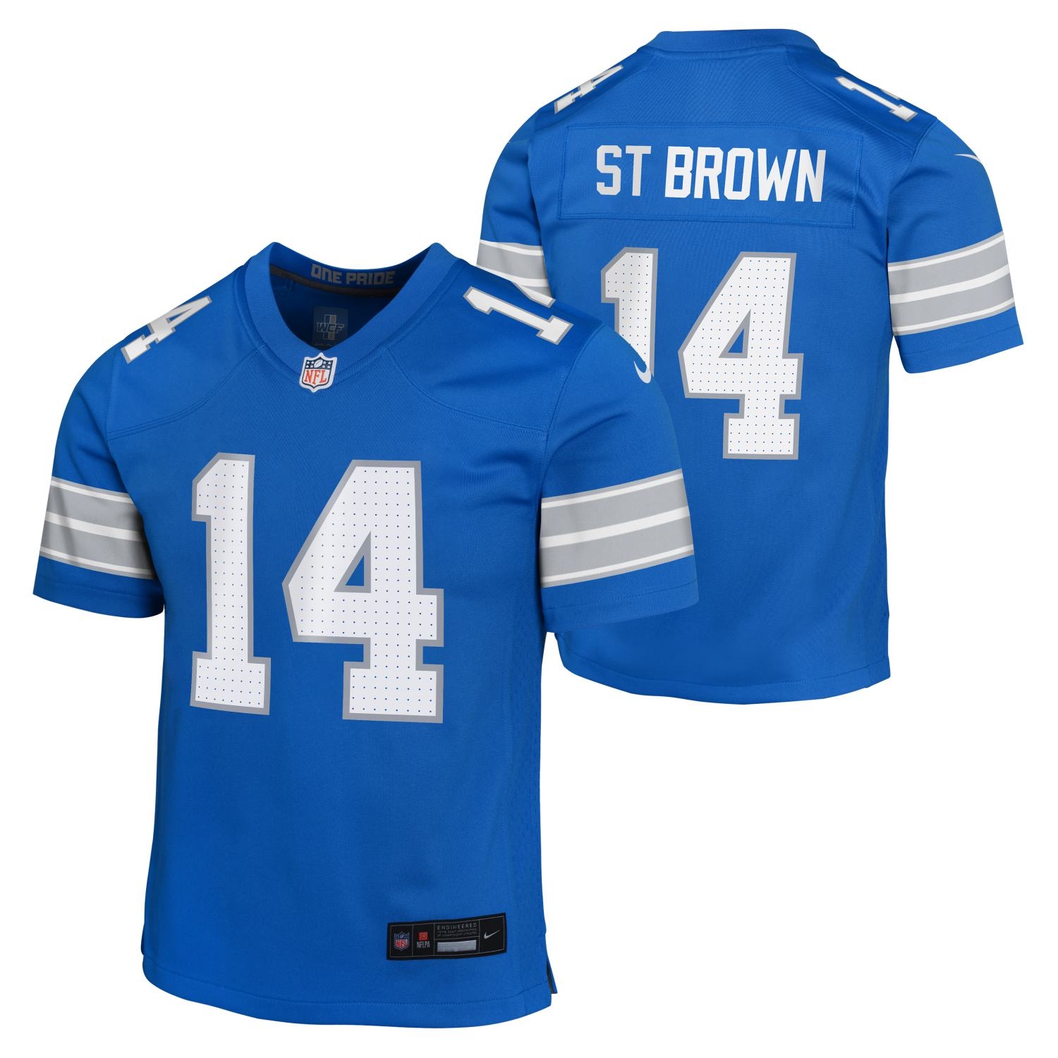 Amon-Ra St. Brown #14 Detroit Lions Game NFL Trikot Blau (YOUTH)