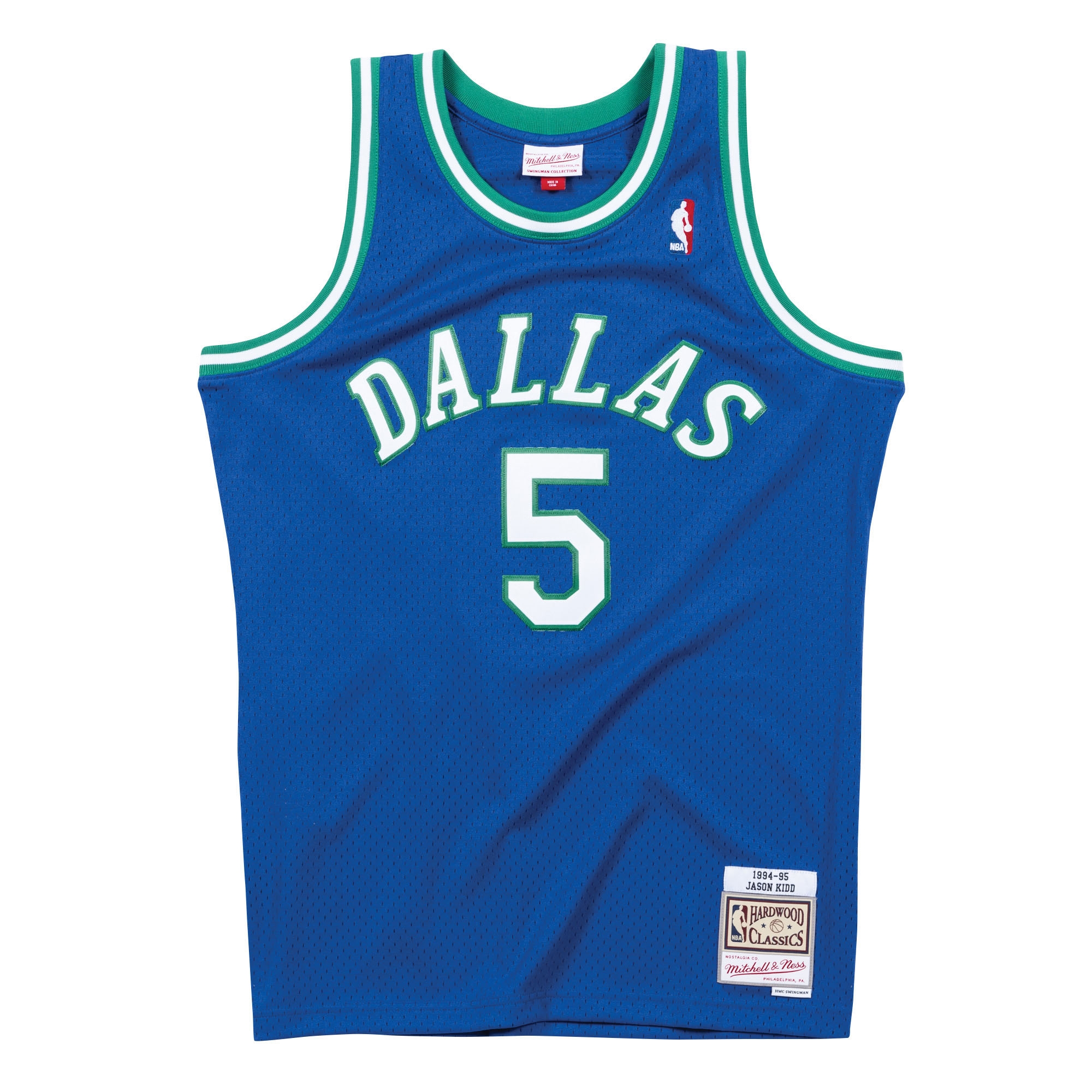 Jason Kidd #5 Dallas Mavericks 1994-95 Mitchell & Ness Swingman NBA Trikot Blau