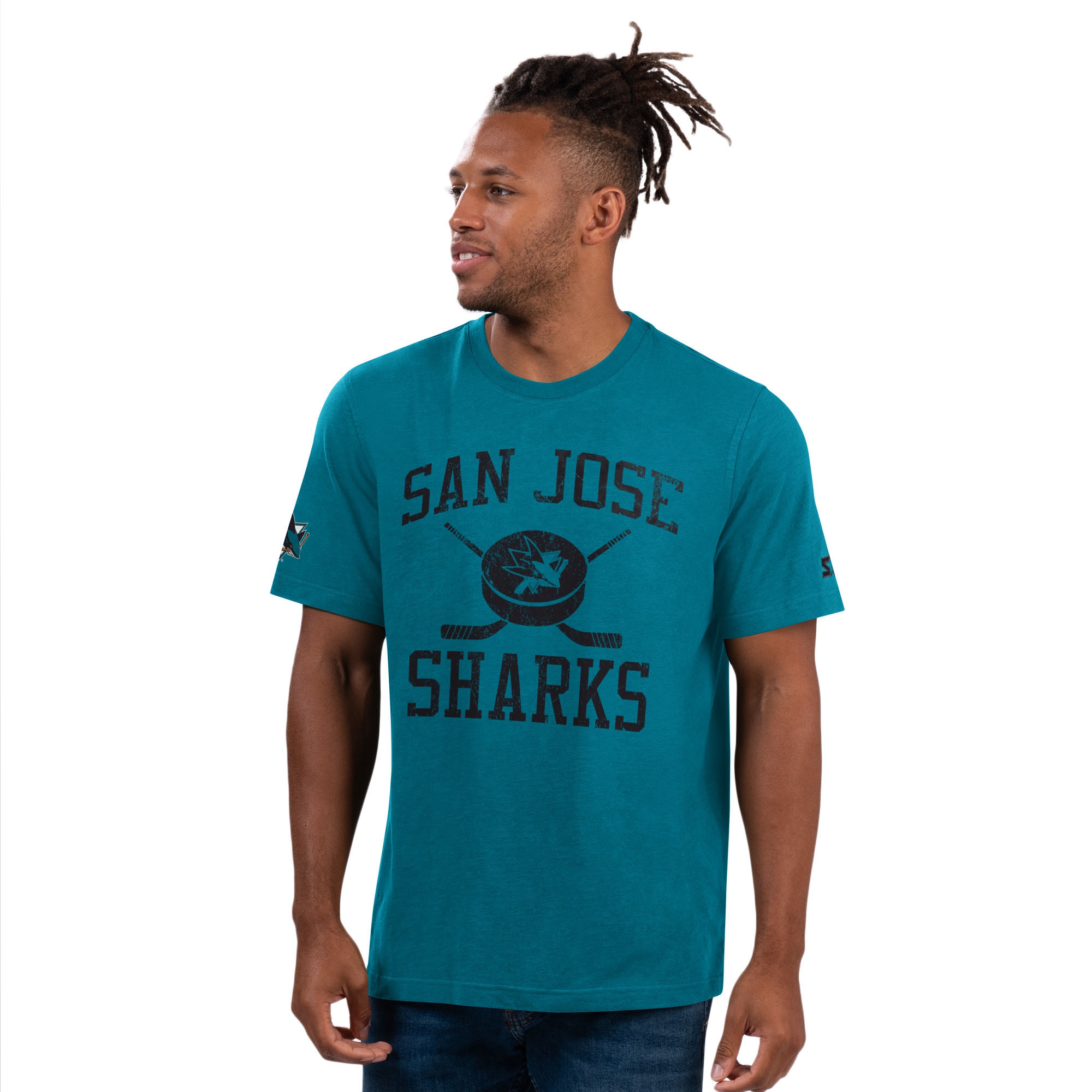 San Jose Sharks Starter Slub Jersey NHL T-Shirt Teal