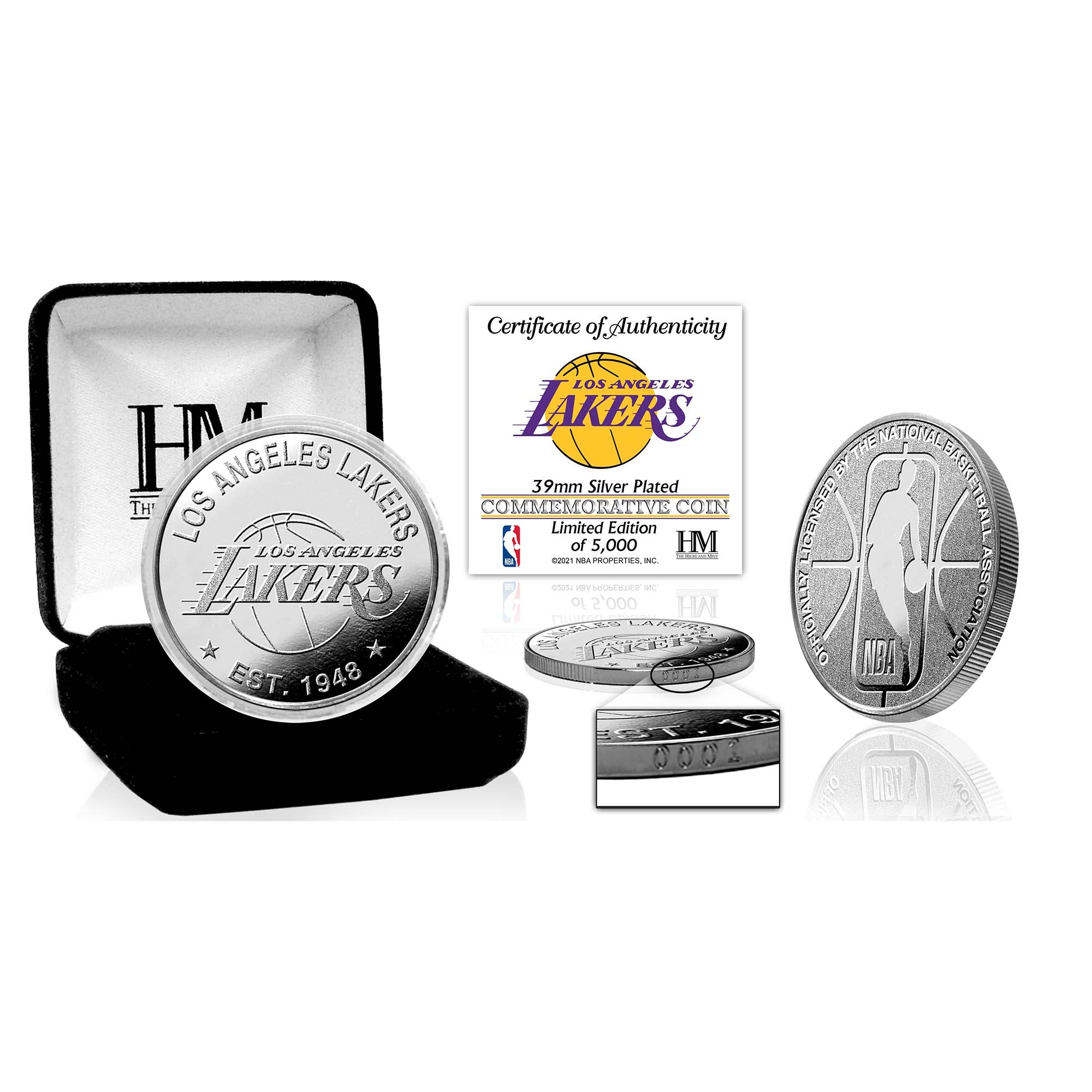 Los Angeles Lakers NBA Team Silver Gedenkmünze
