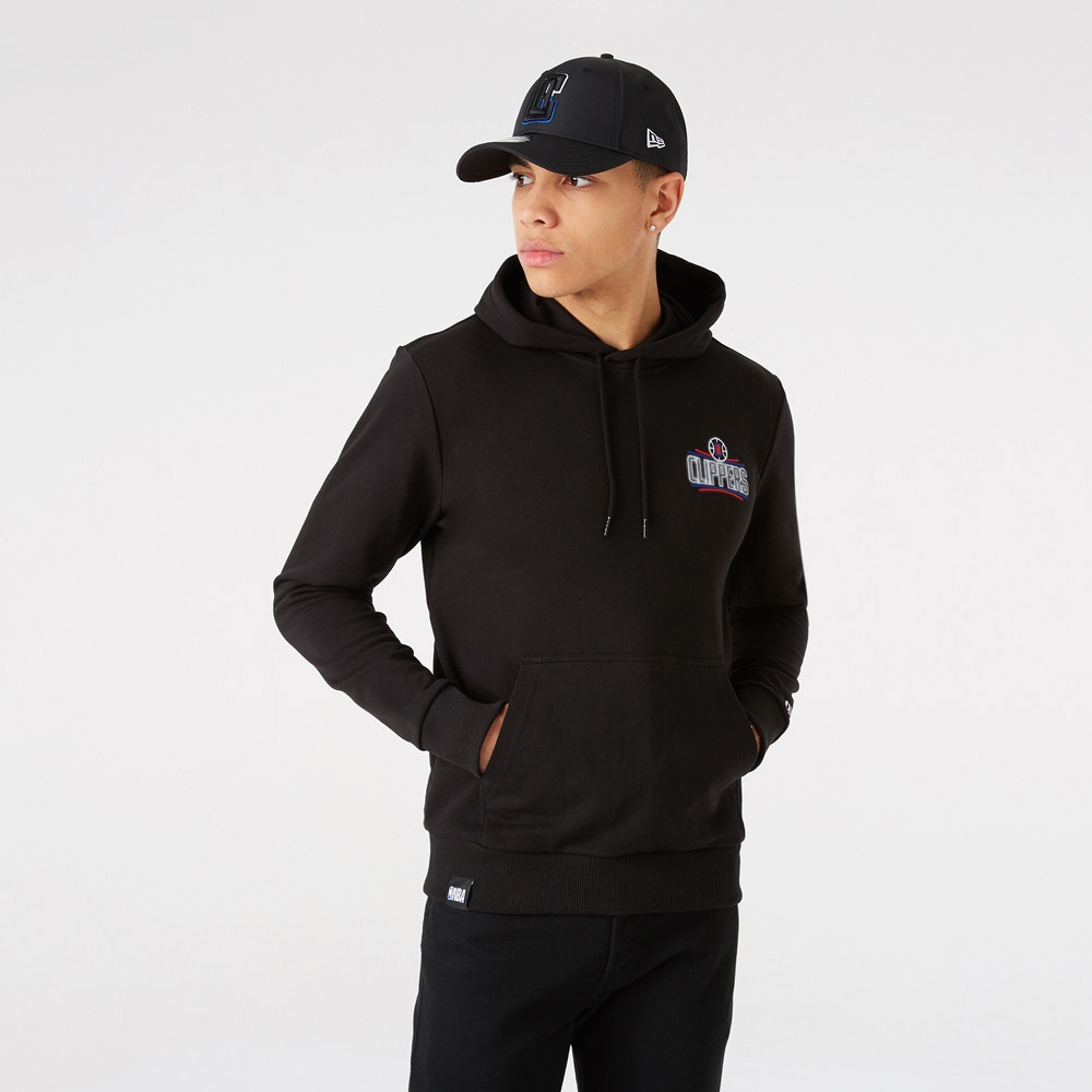 Los Angeles Clippers Neon Logo New Era NBA Hoodie Schwarz