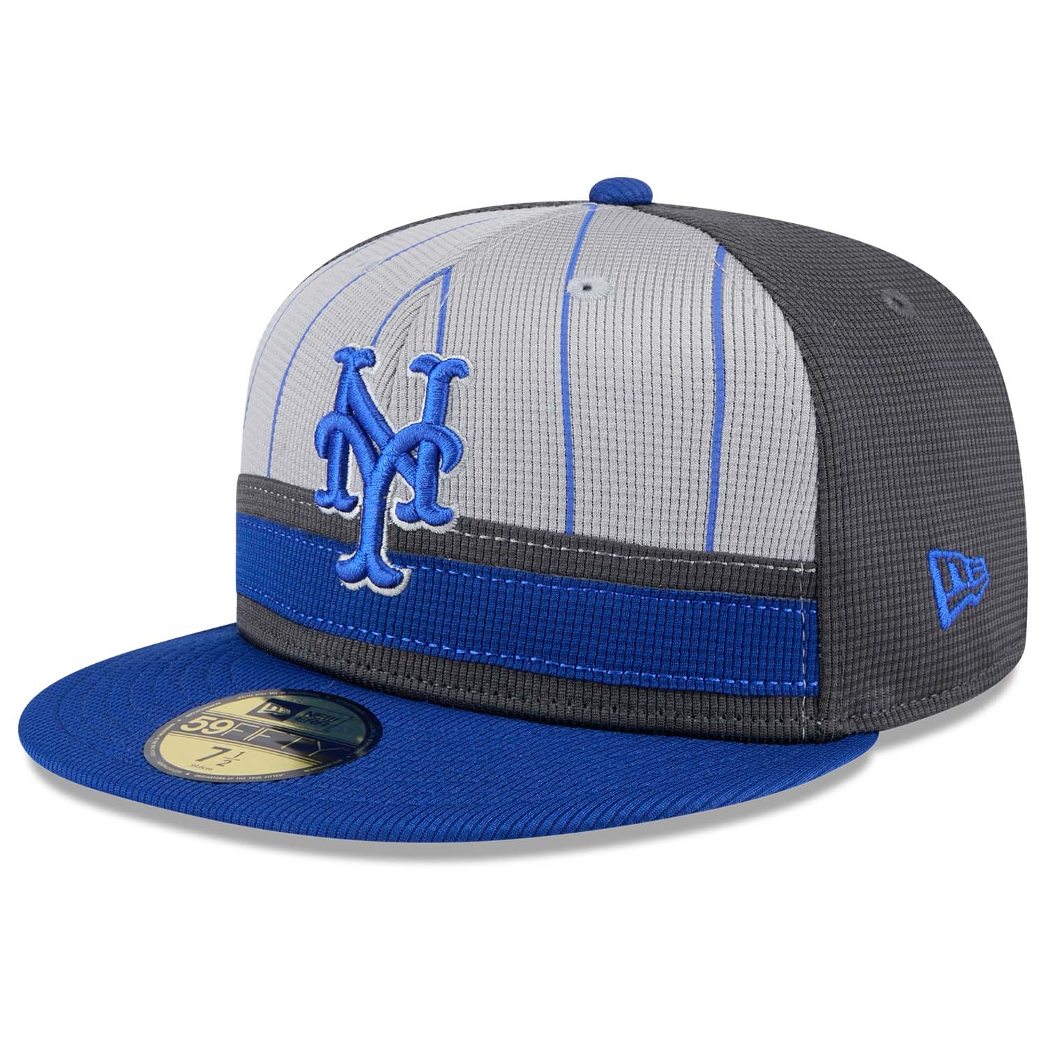 New York Mets Colorway 2025 MLB Batting Practice 59FIFTY Fitted Cap Grau