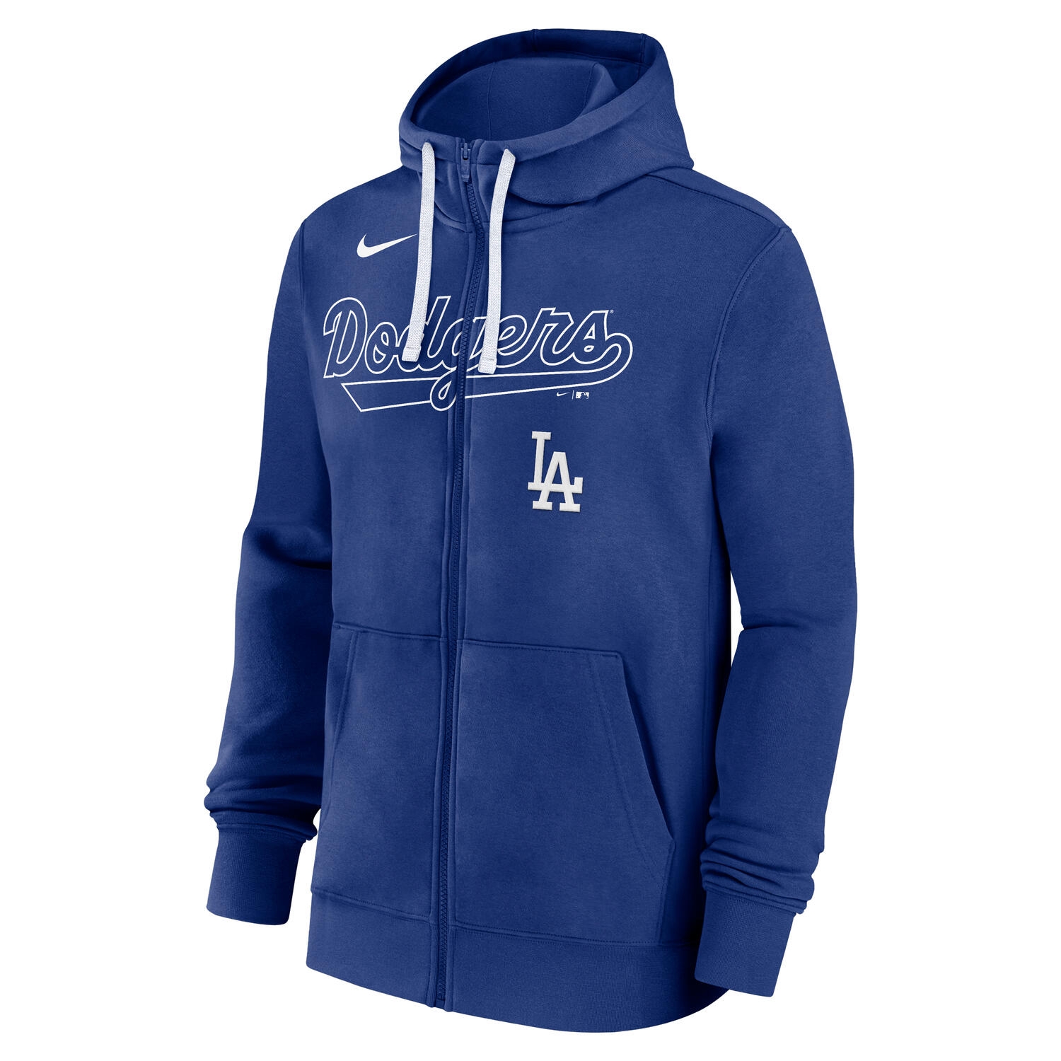 Los Angeles Dodgers Knockout Script MLB Full-Zip Hoodie Blue