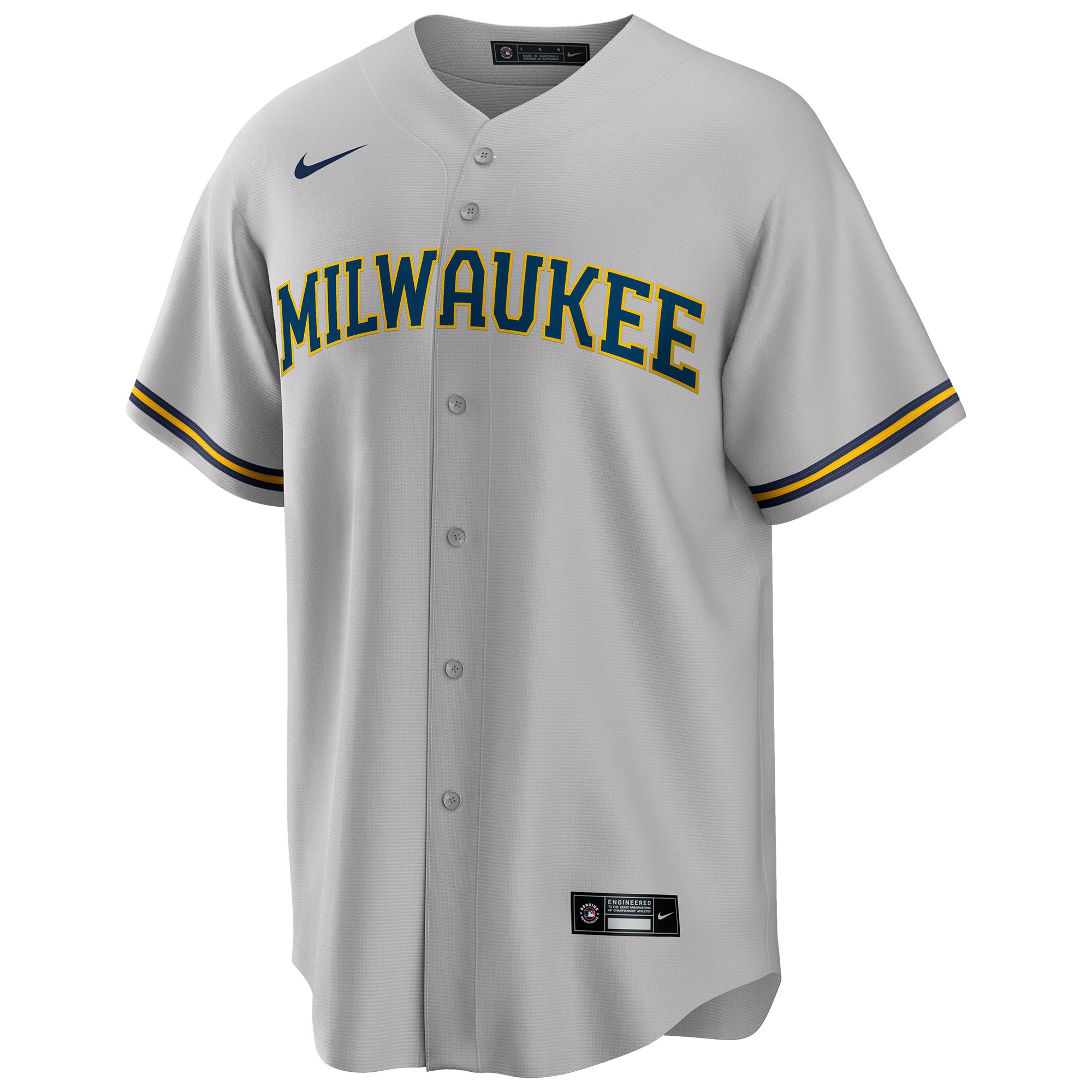 Milwaukee Brewers Nike MLB Road Trikot Grau