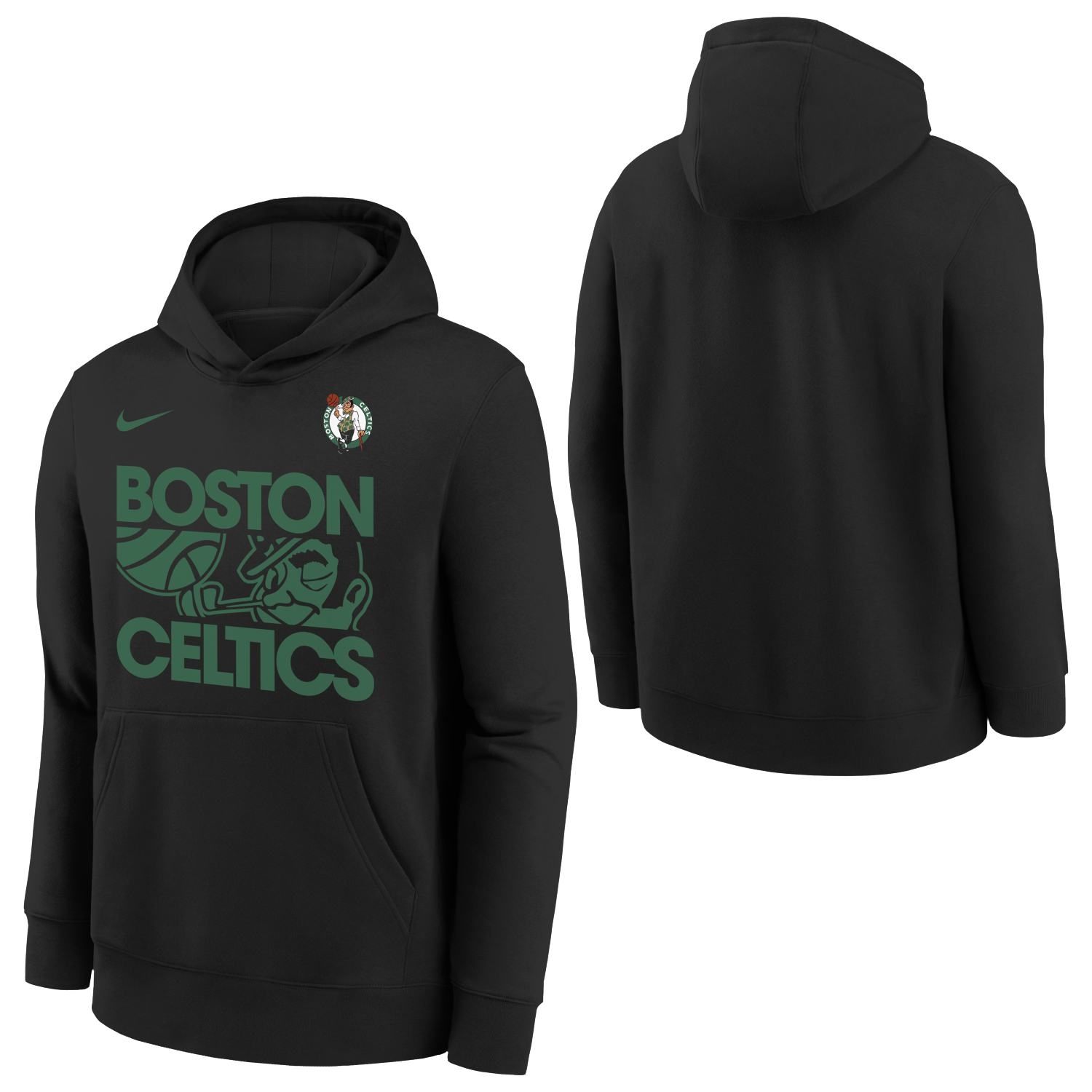 Boston Celtics NBA Courtside Nike Club Hoodie Black (YOUTH)