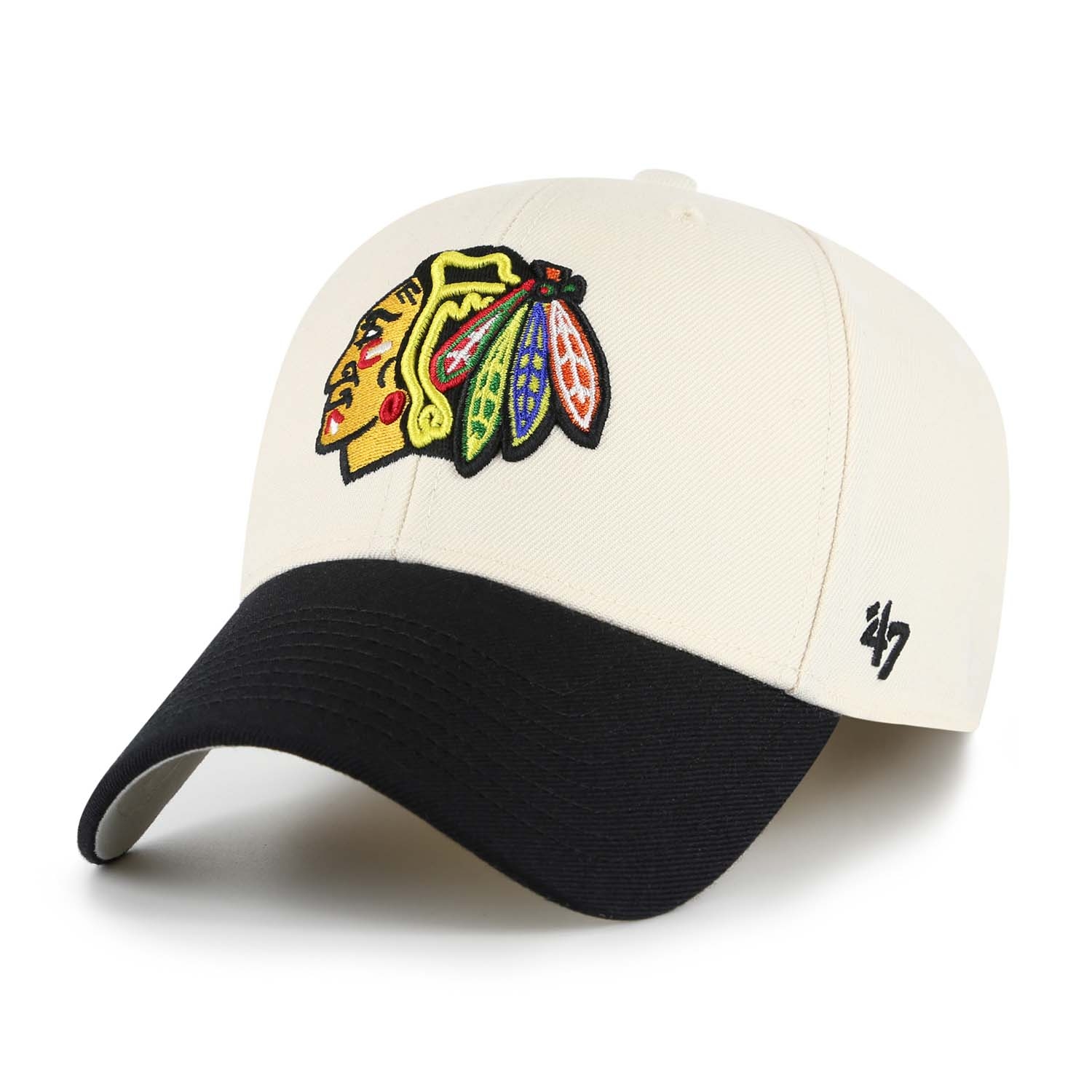 Chicago Blackhawks '47 MVP 2- Tone NHL Cap Natural/Schwarz