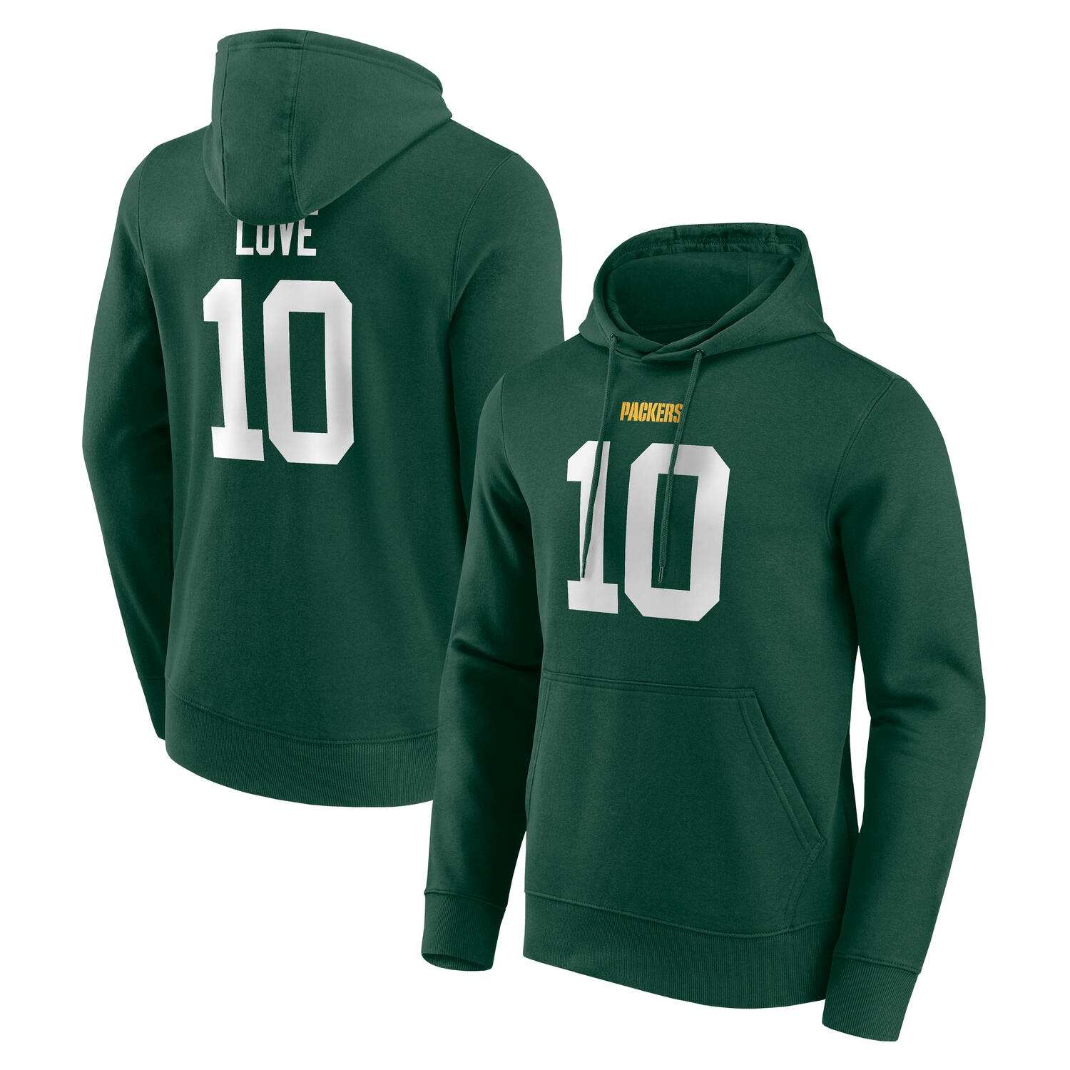 Jordan Love #10 Green Bay Packers Player NFL Hoodie Grün