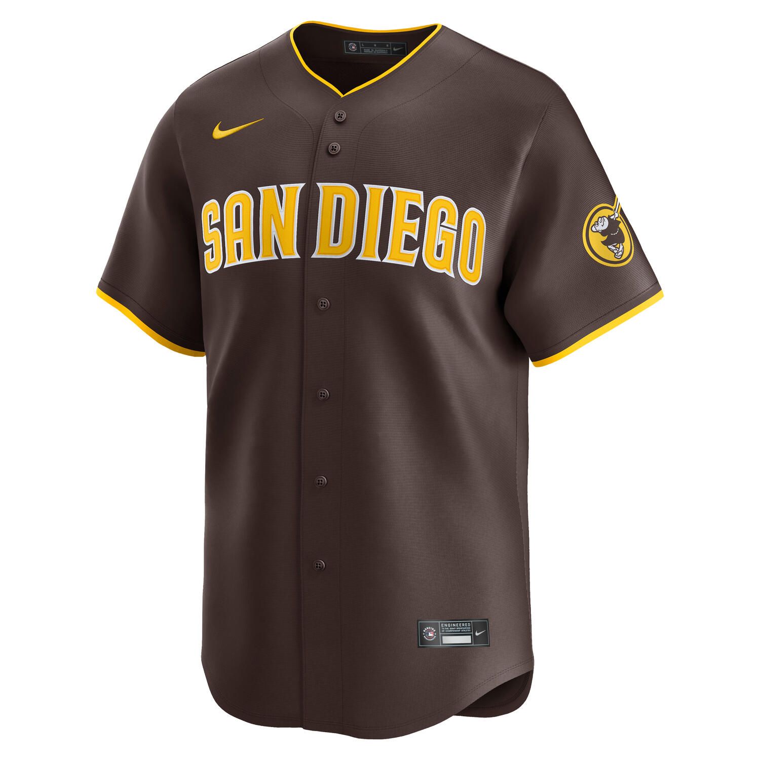 San Diego Padres Road Nike Limited MLB Jersey Brown