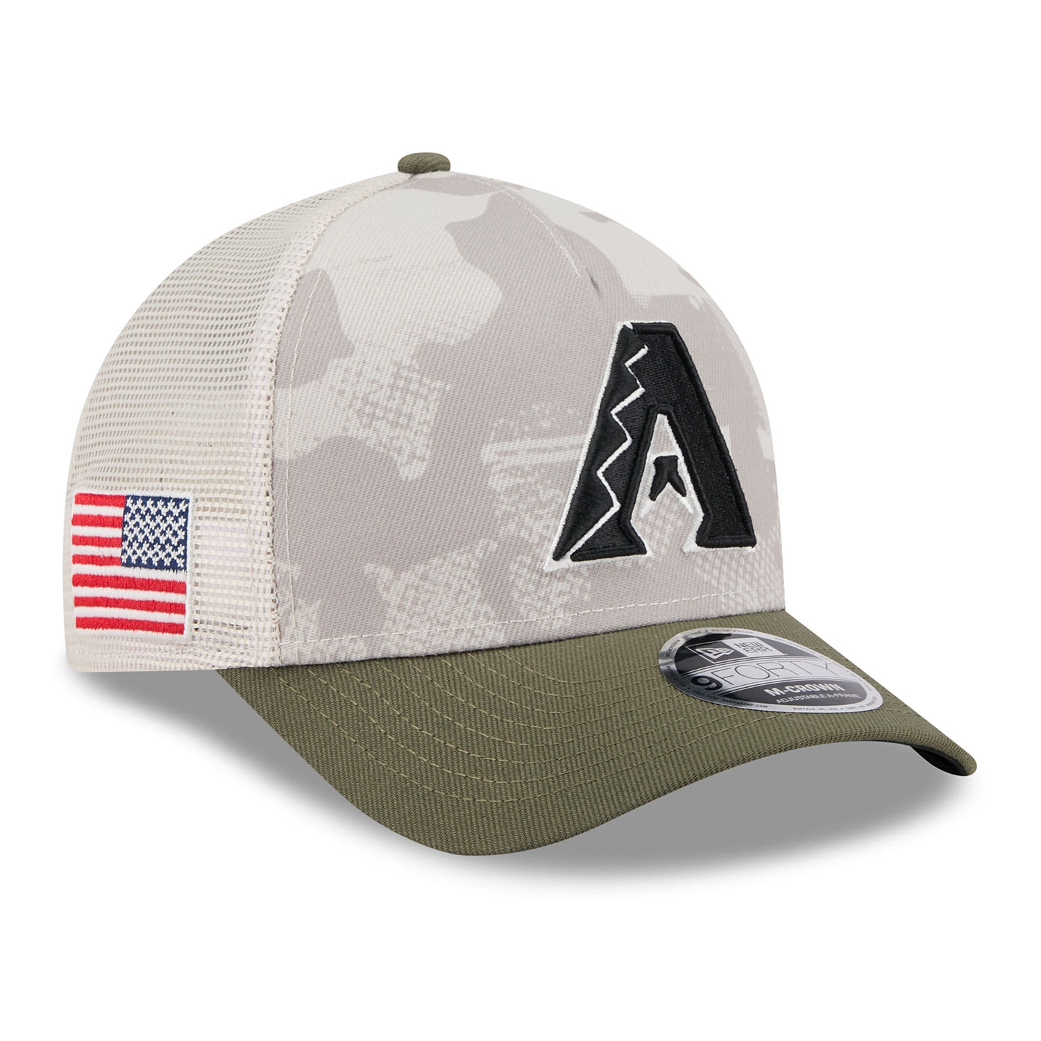 Arizona Diamondbacks 2025 MLB Armed Forces 9FORTY M-Crown A-Frame Snapback Cap