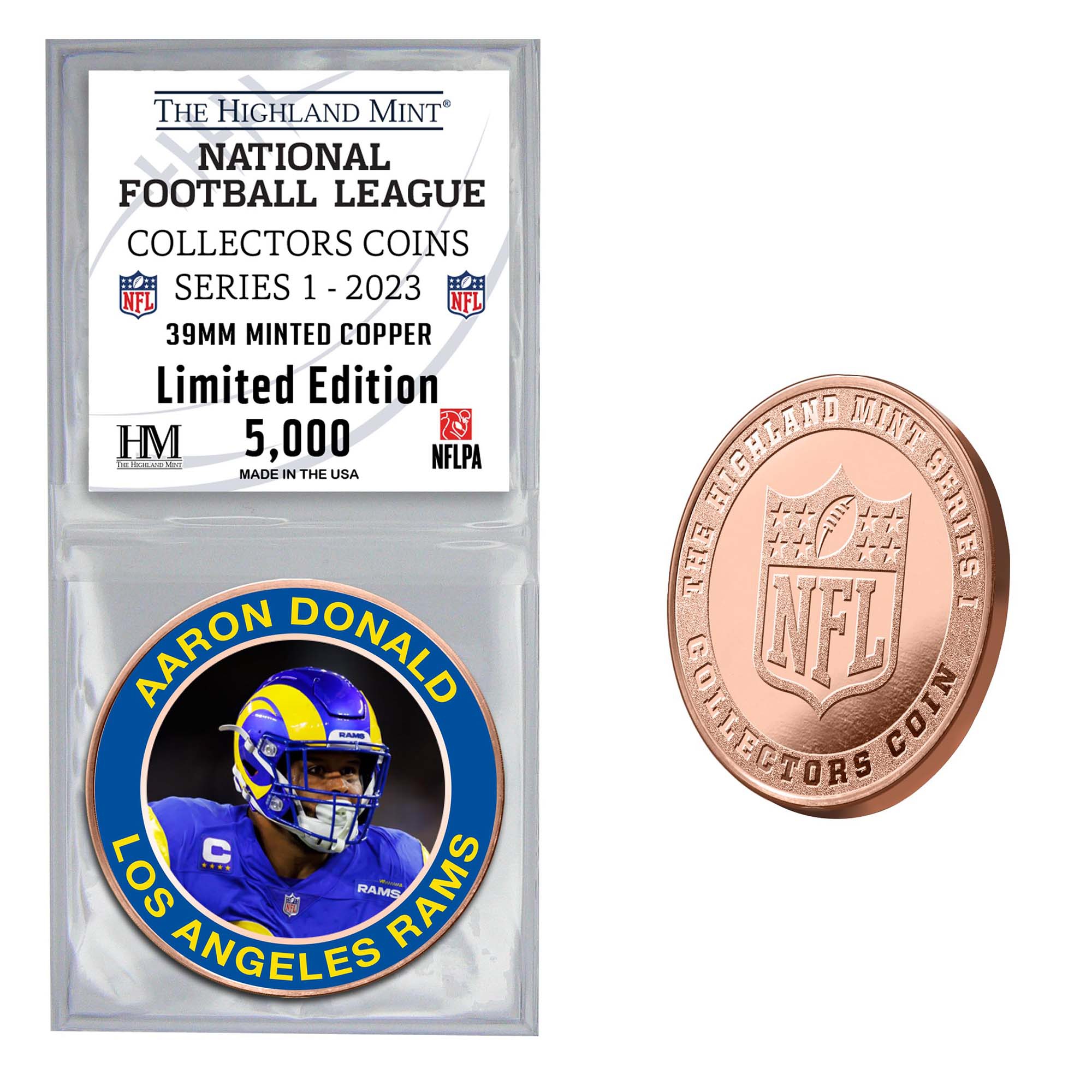 NFL Collectors Coins Series 1 Aaron Donald Los Angeles Rams Gedenkmünze