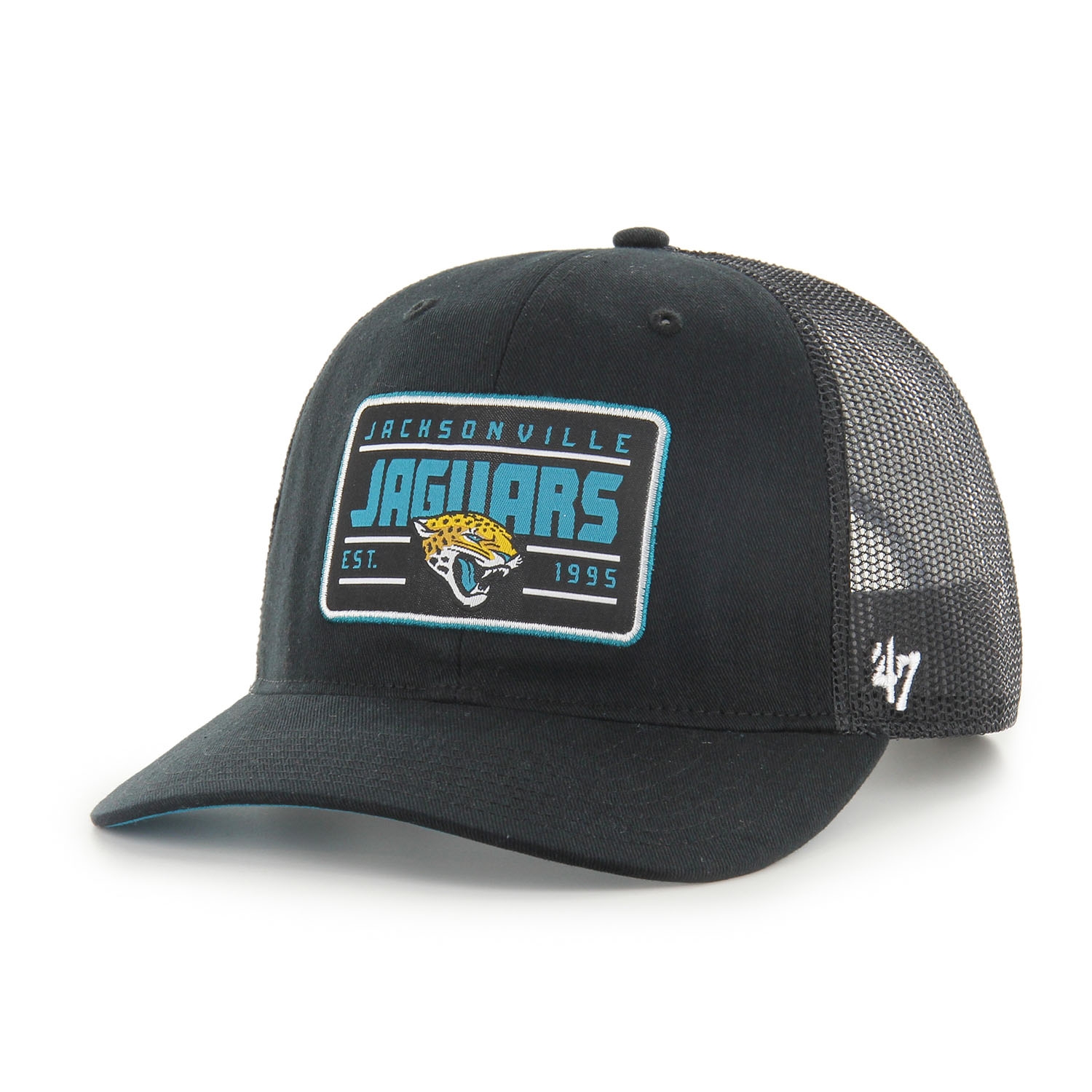 Jacksonville Jaguars Hardline '47 Trucker Snapback NFL Cap Schwarz