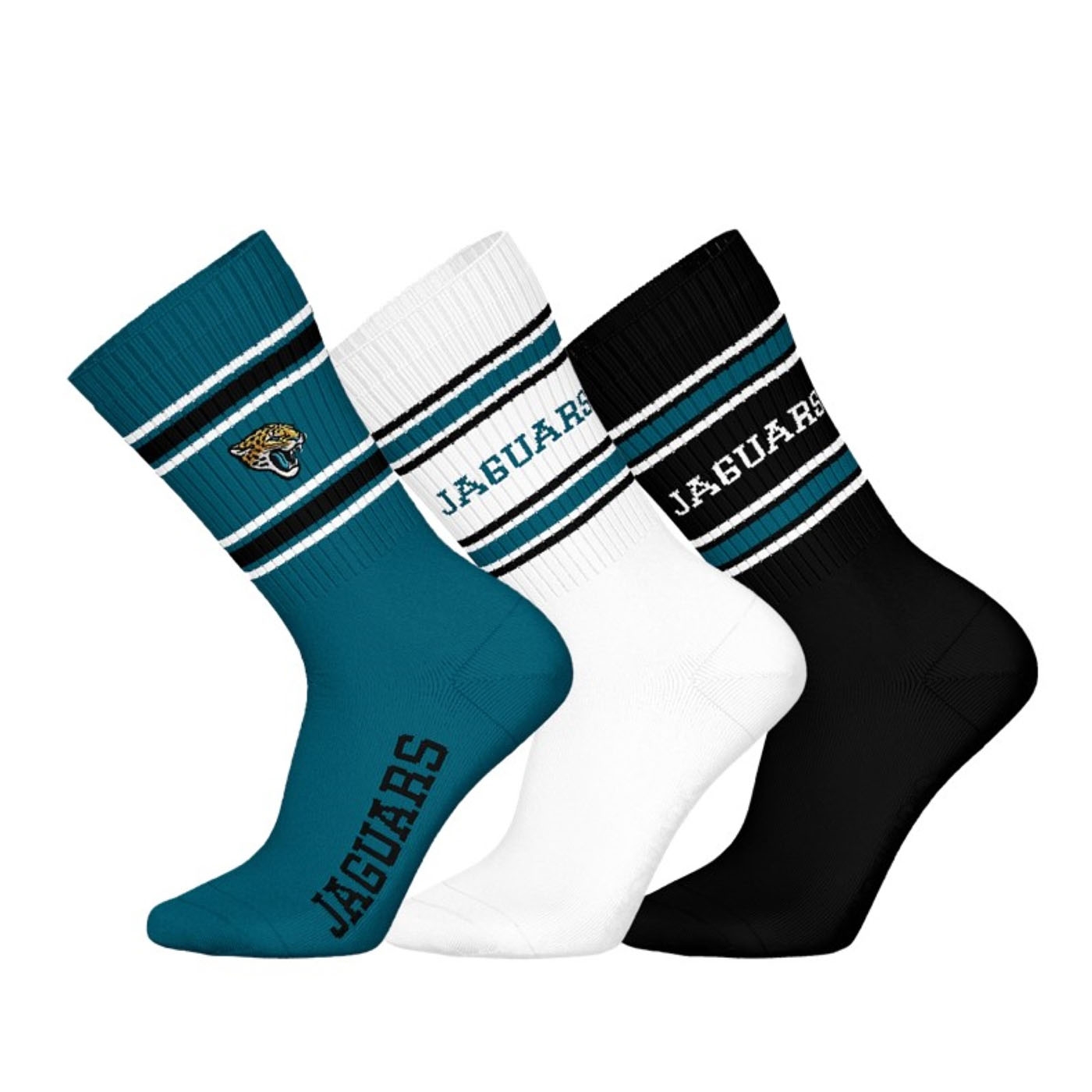Jacksonville Jaguars Team Set NFL Crew Socken (3er-Pack)