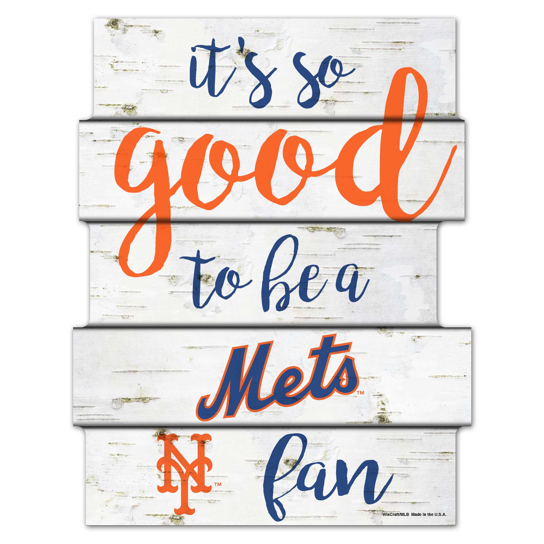 New York Mets Birchwood MLB Holzschild