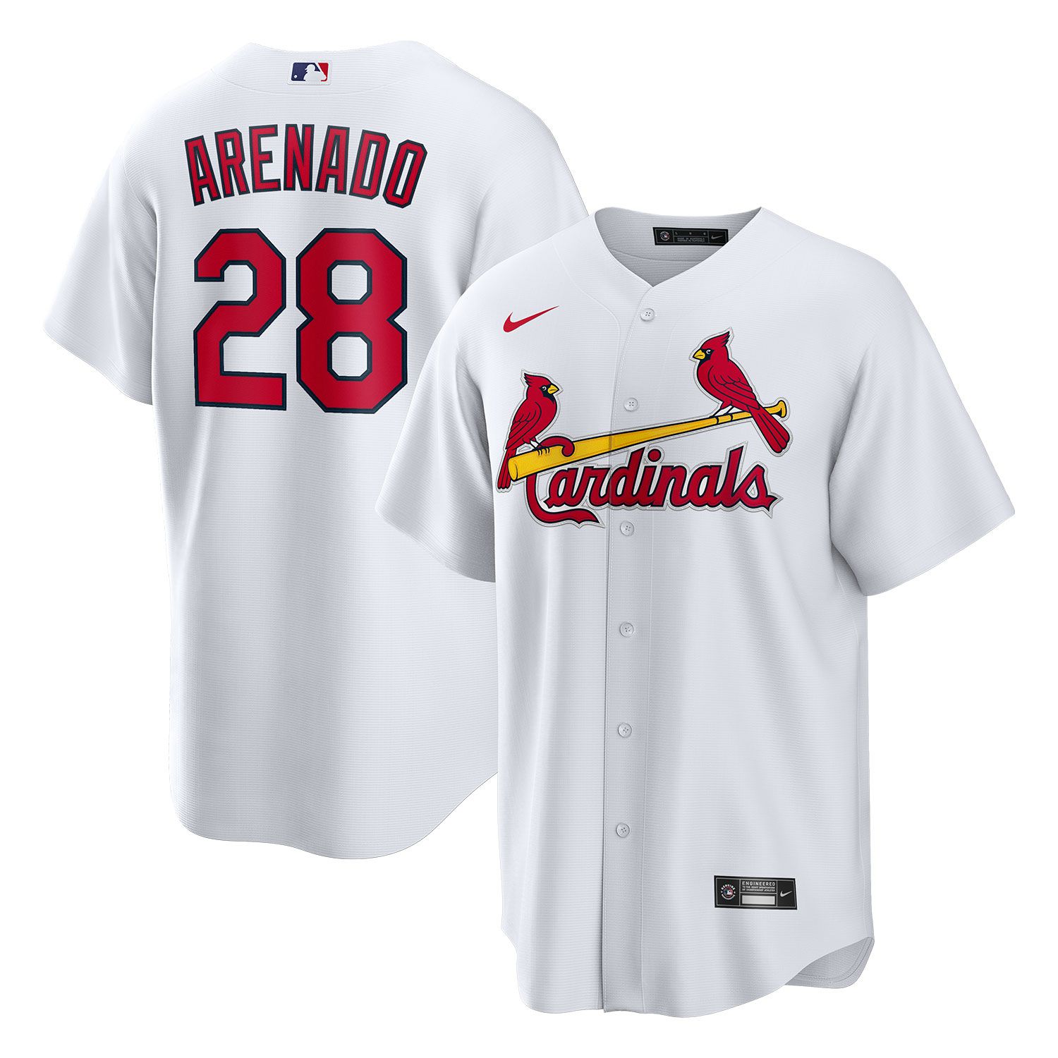 Nolan Arenado #28 St. Louis Cardinals Nike MLB Trikot Weiß