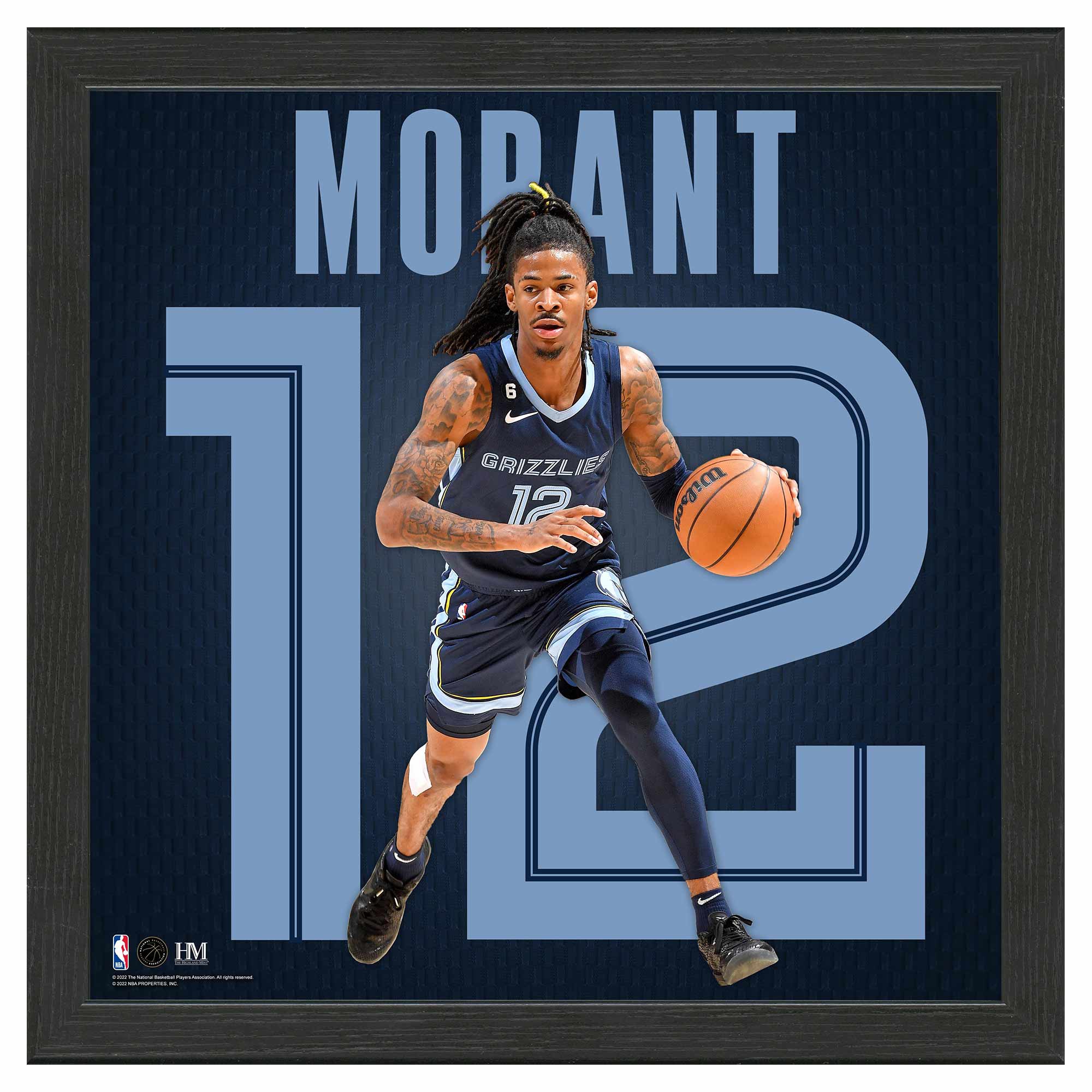 Ja Morant #12 Memphis Grizzlies Impact Jersey Framed NBA Photo