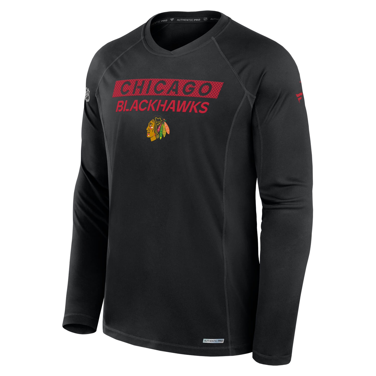 Chicago Blackhawks 2024/25 Authentic Pro Rink Tech NHL Long Sleeve Schwarz