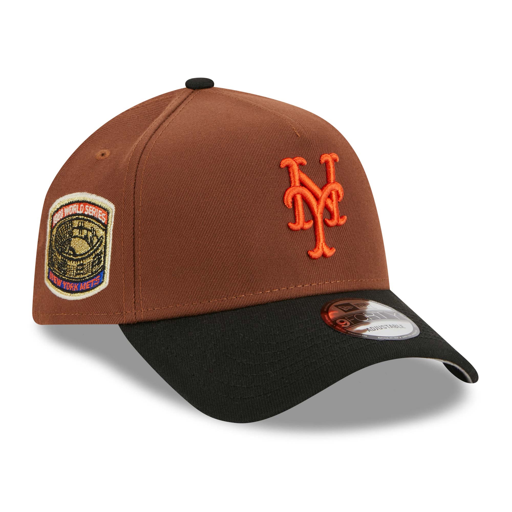 New York Mets Harvest New Era A-Frame Trucker MLB Cap Braun