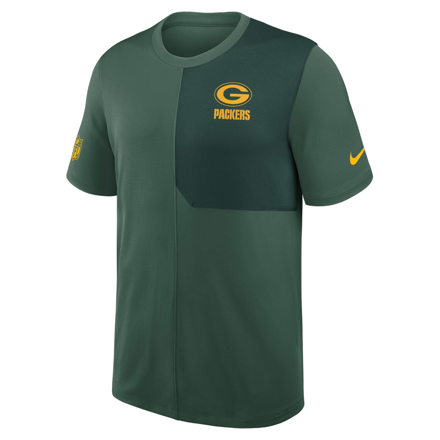 Green Bay Packers 2025 NFL Sideline Nike Dri-FIT Coach UV Top Grün