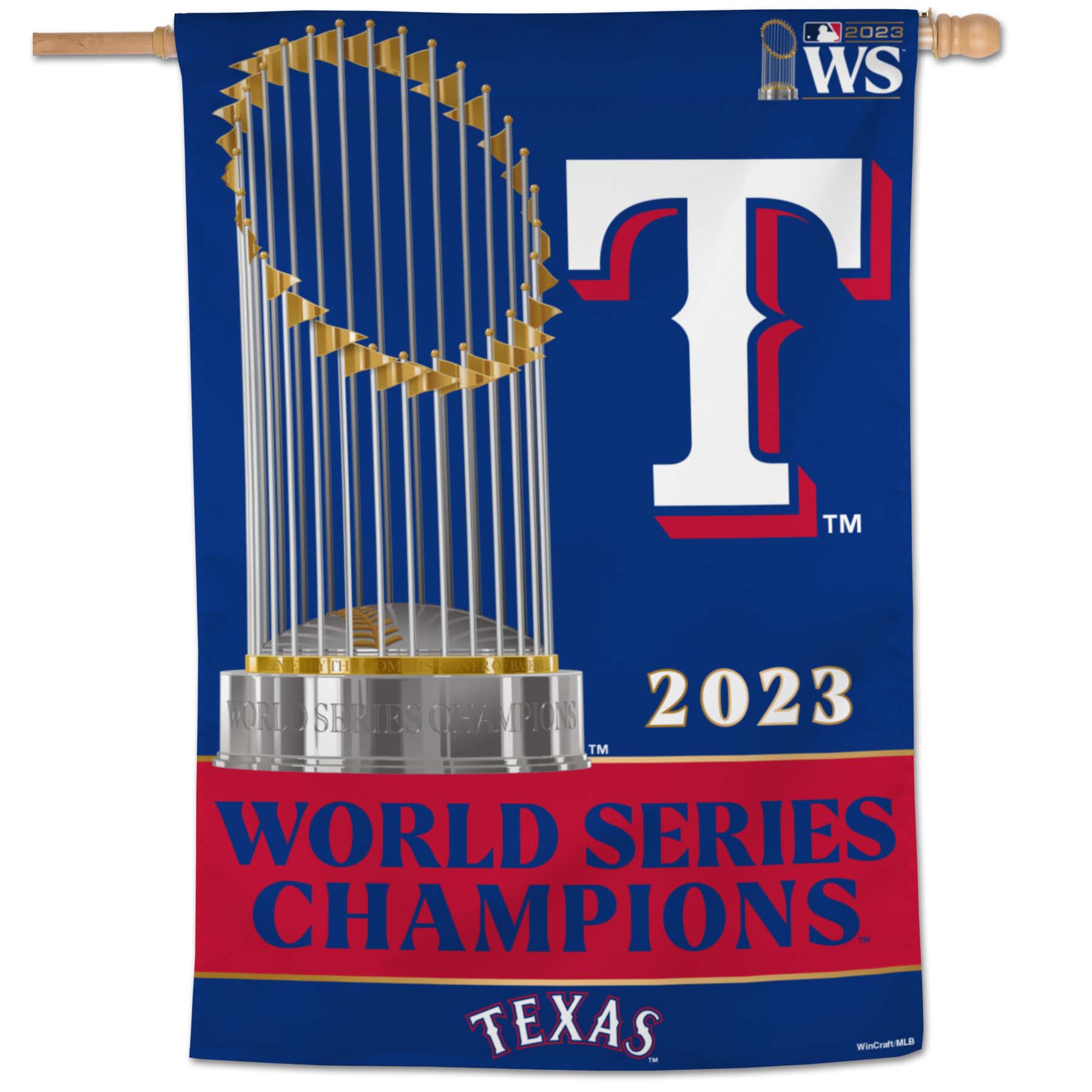 Texas Rangers 2023 World Series Champions Banner Fahne