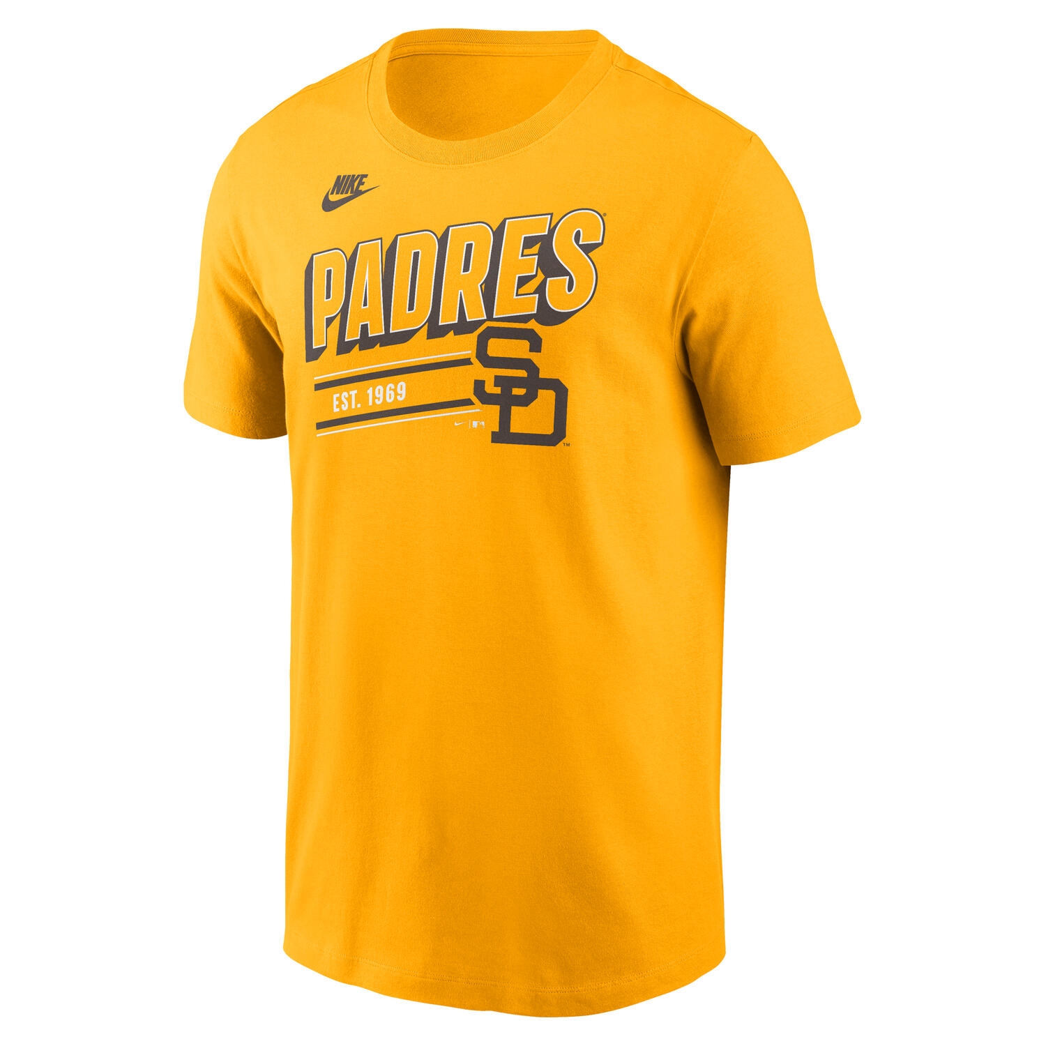 San Diego Padres MLB Cooperstown Nike Cotton T-Shirt Yellow