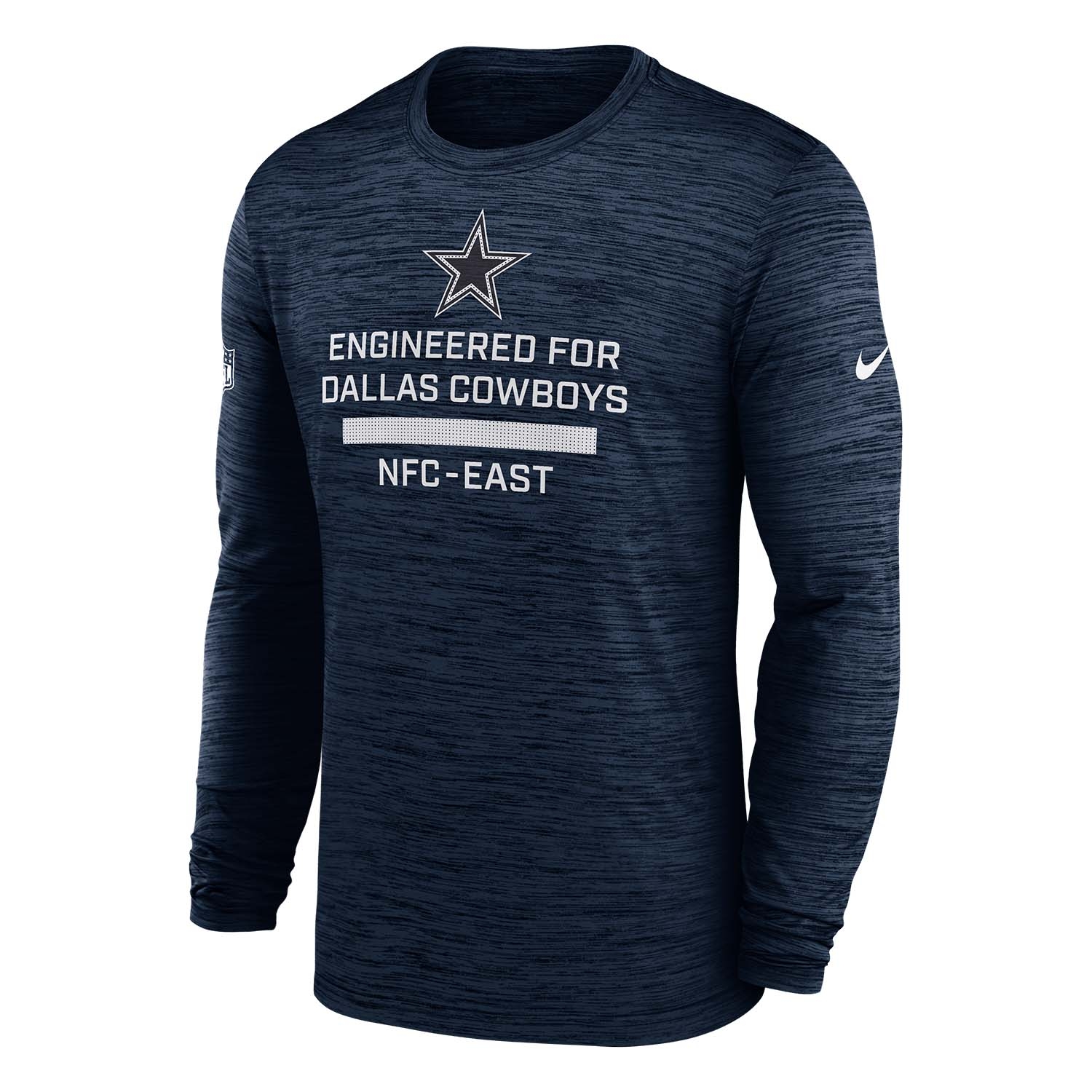 Dallas Cowboys 2025 NFL Sideline Nike Velocity Performance Long Sleeve T-Shirt Navy
