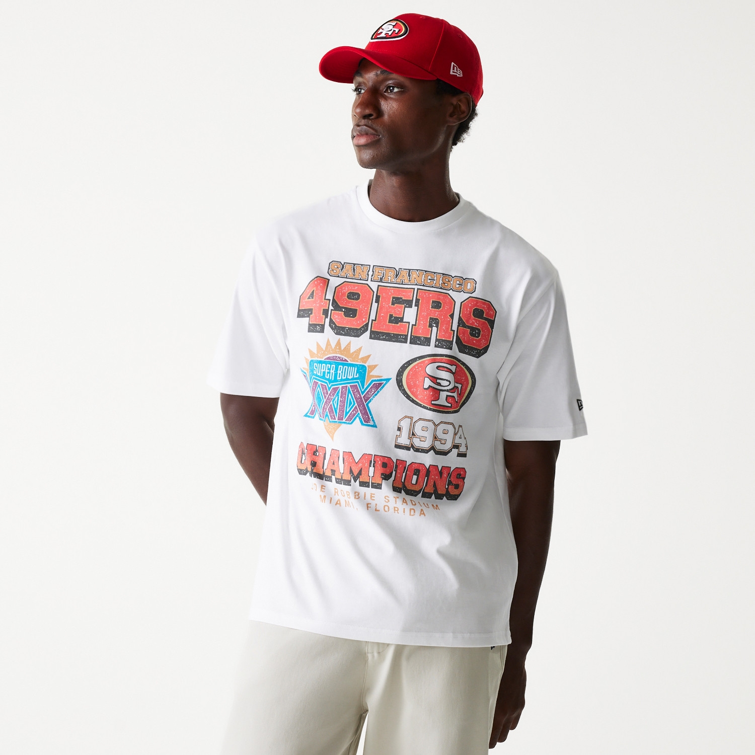 San Francisco 49ers 1994 Super Bowl Champs Oversized NFL T-Shirt Weiß