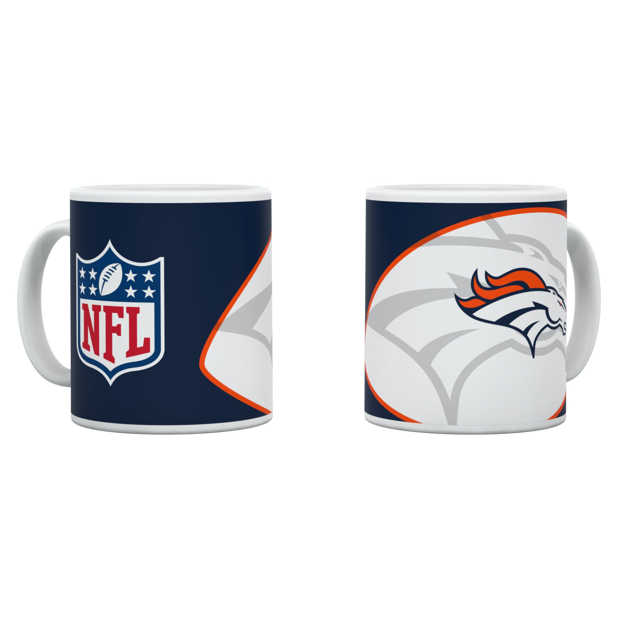 Denver Broncos Shadow Logo & Shield NFL Becher (330 ml)