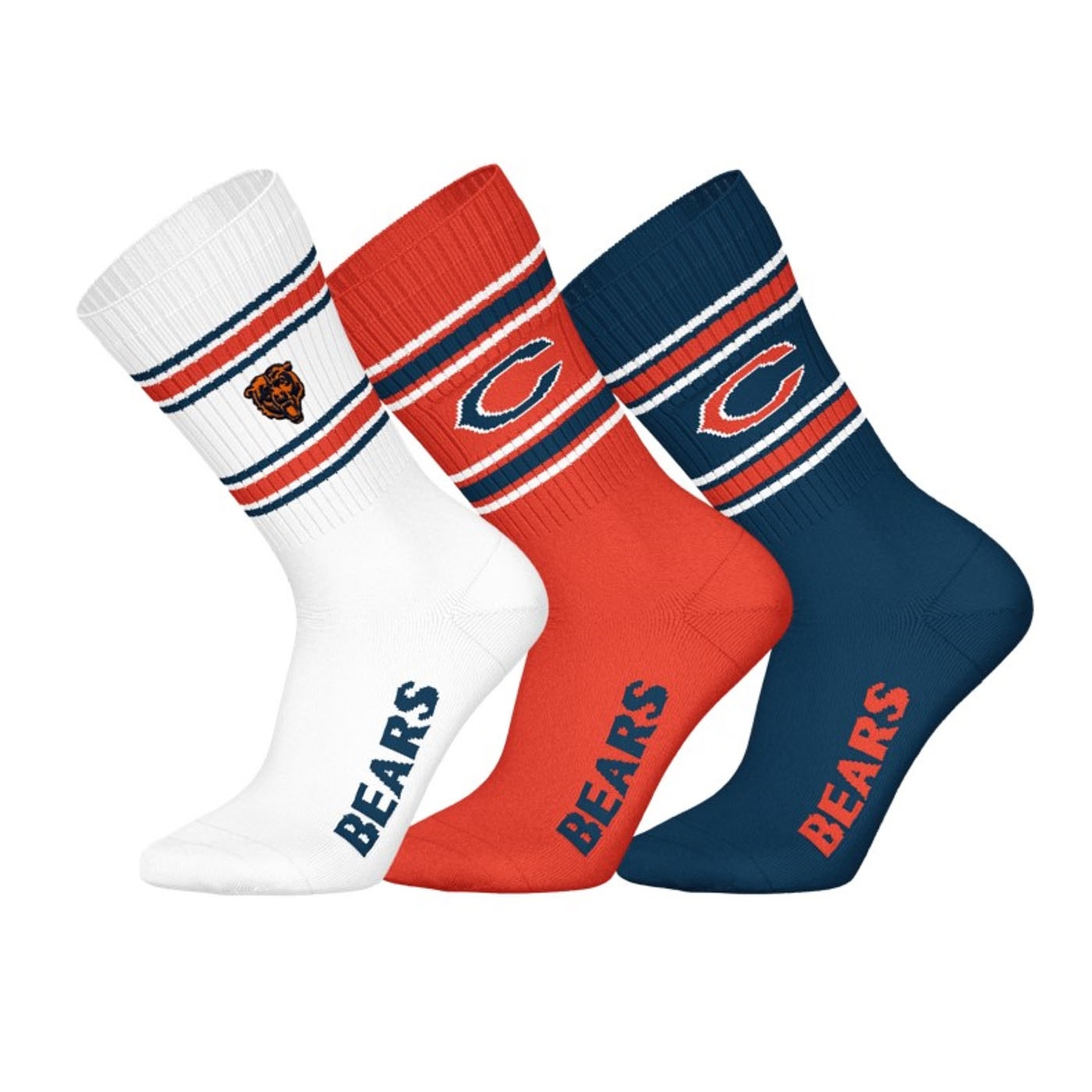 Chicago Bears Team Set NFL Crew Socken (3er-Pack)