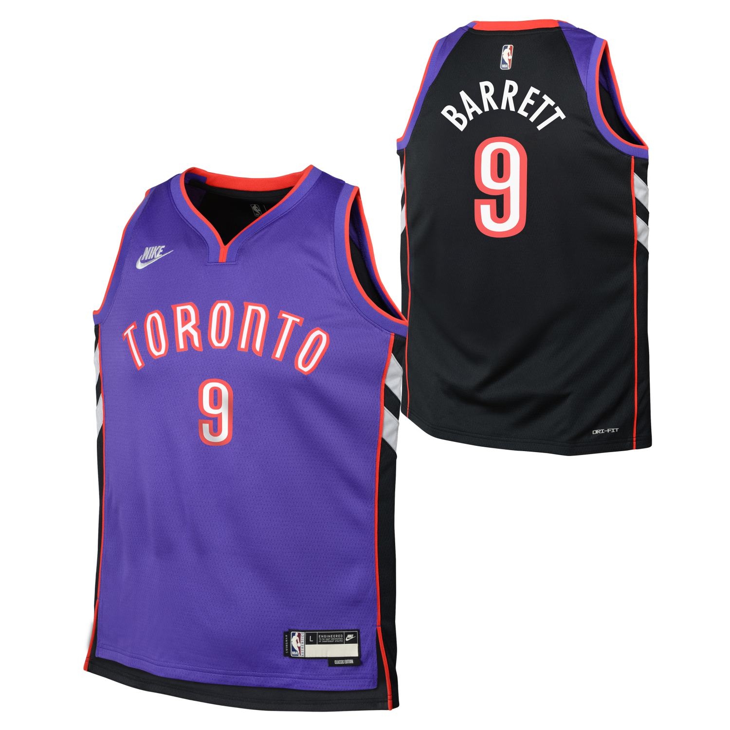 RJ Barrett #9 Toronto Raptors Hardwood Classics Nike Swingman NBA Trikot (YOUTH)