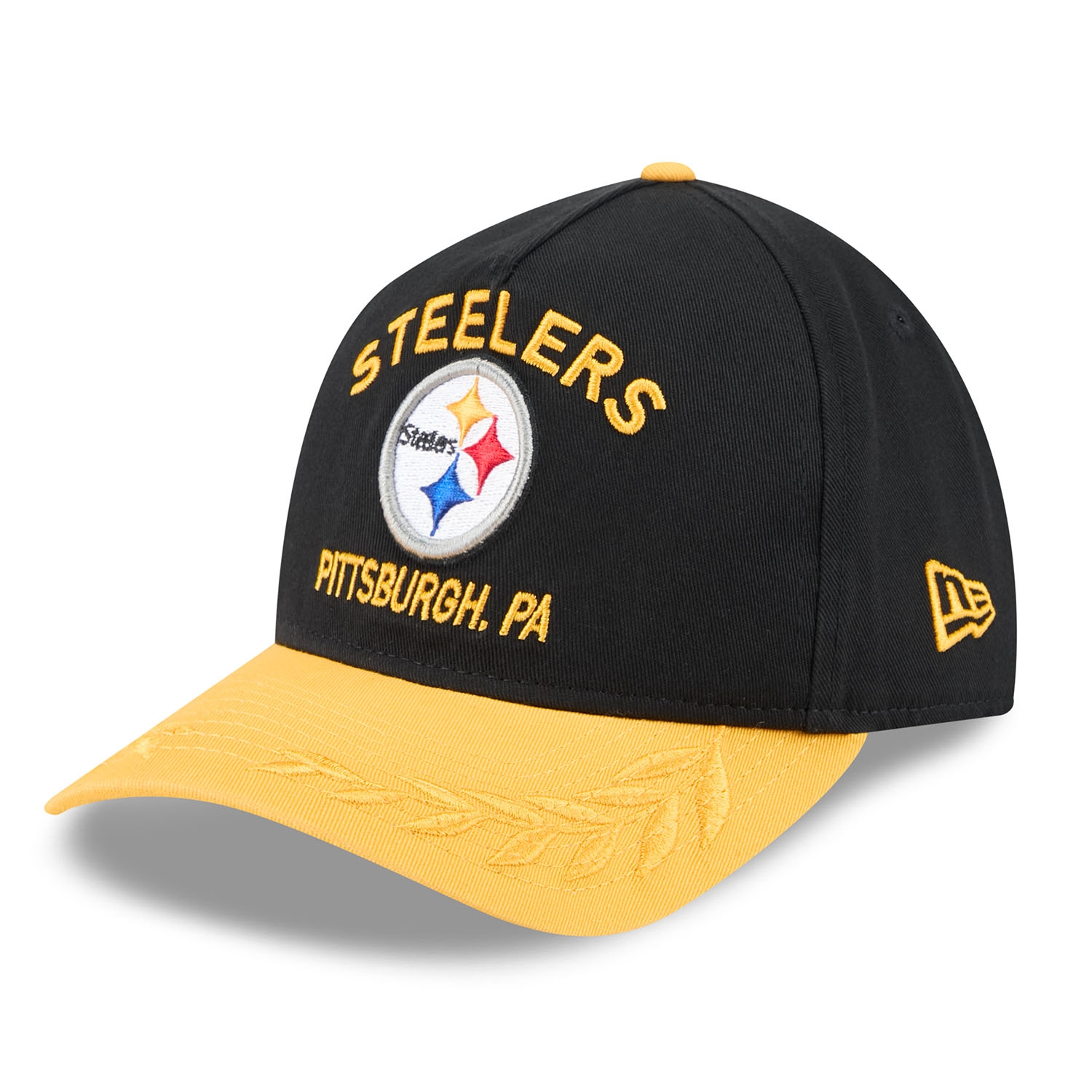 Pittsburgh Steelers 2025 NFL Draft 9TWENTY A-Frame Adjustable Cap Schwarz