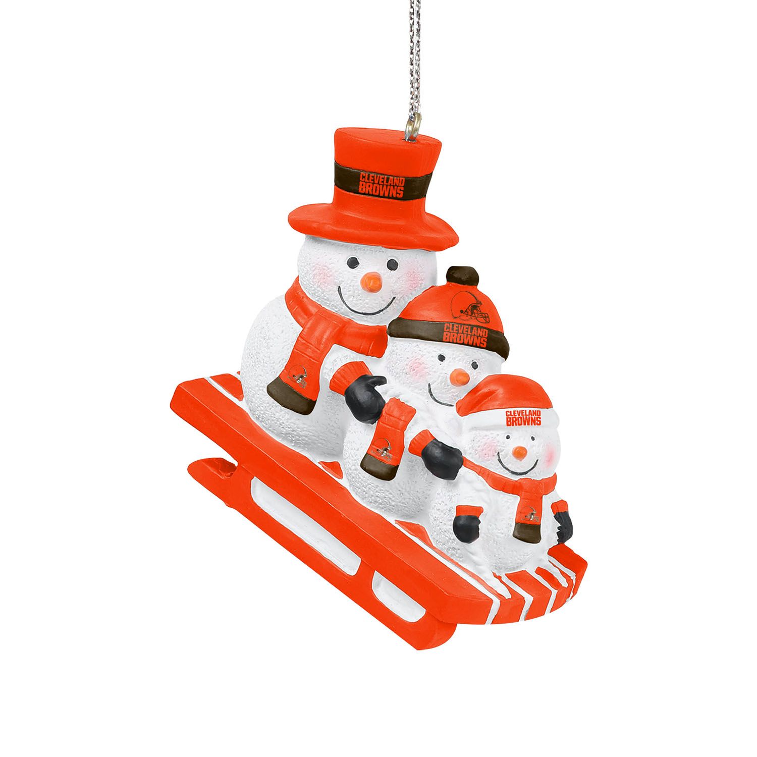 Cleveland Browns NFL Sledding Snowmen Weihnachtsanhänger