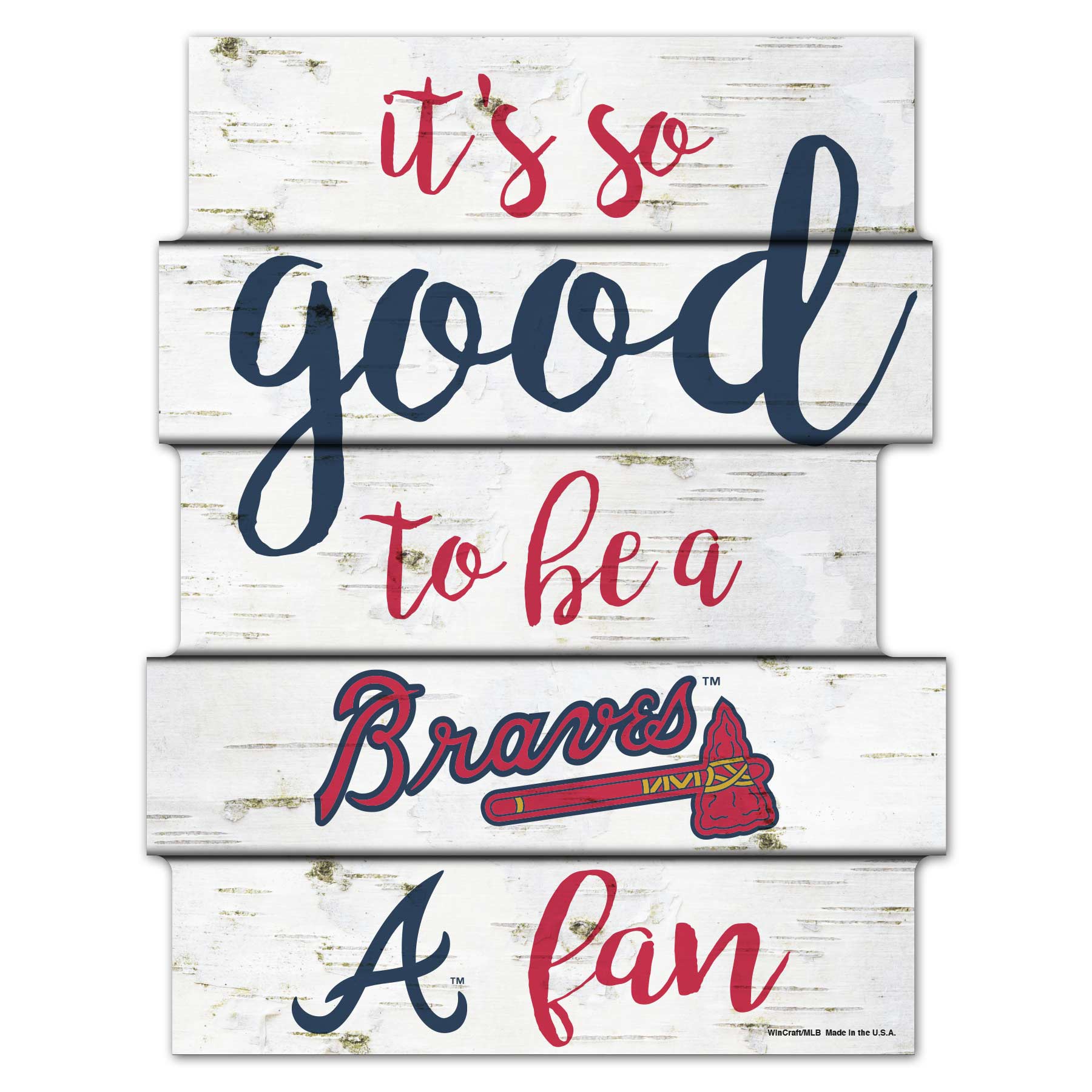 Atlanta Braves Birchwood MLB Holzschild