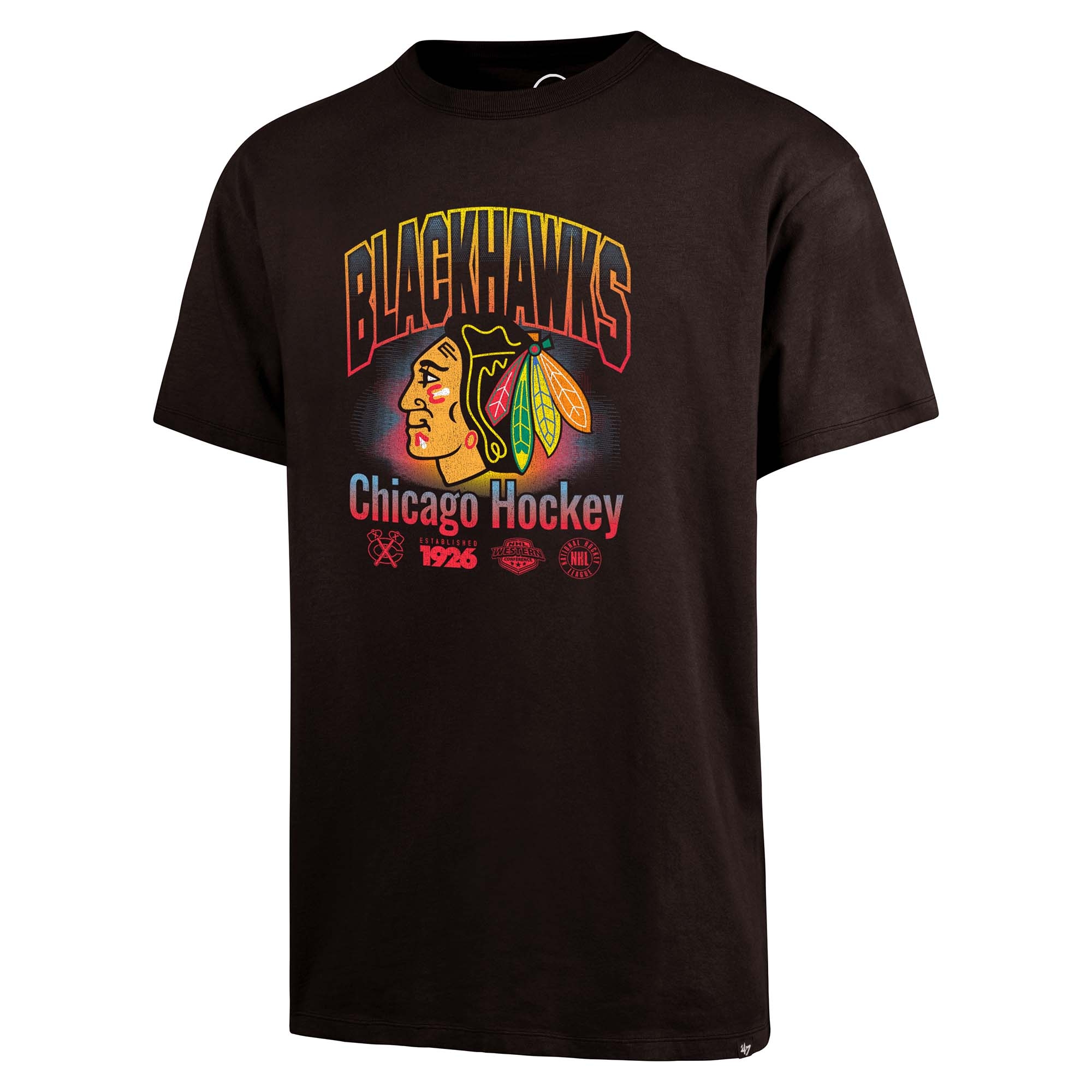 Chicago Blackhawks Arch Logo '47 Drop Shoulder NHL T-Shirt Braun