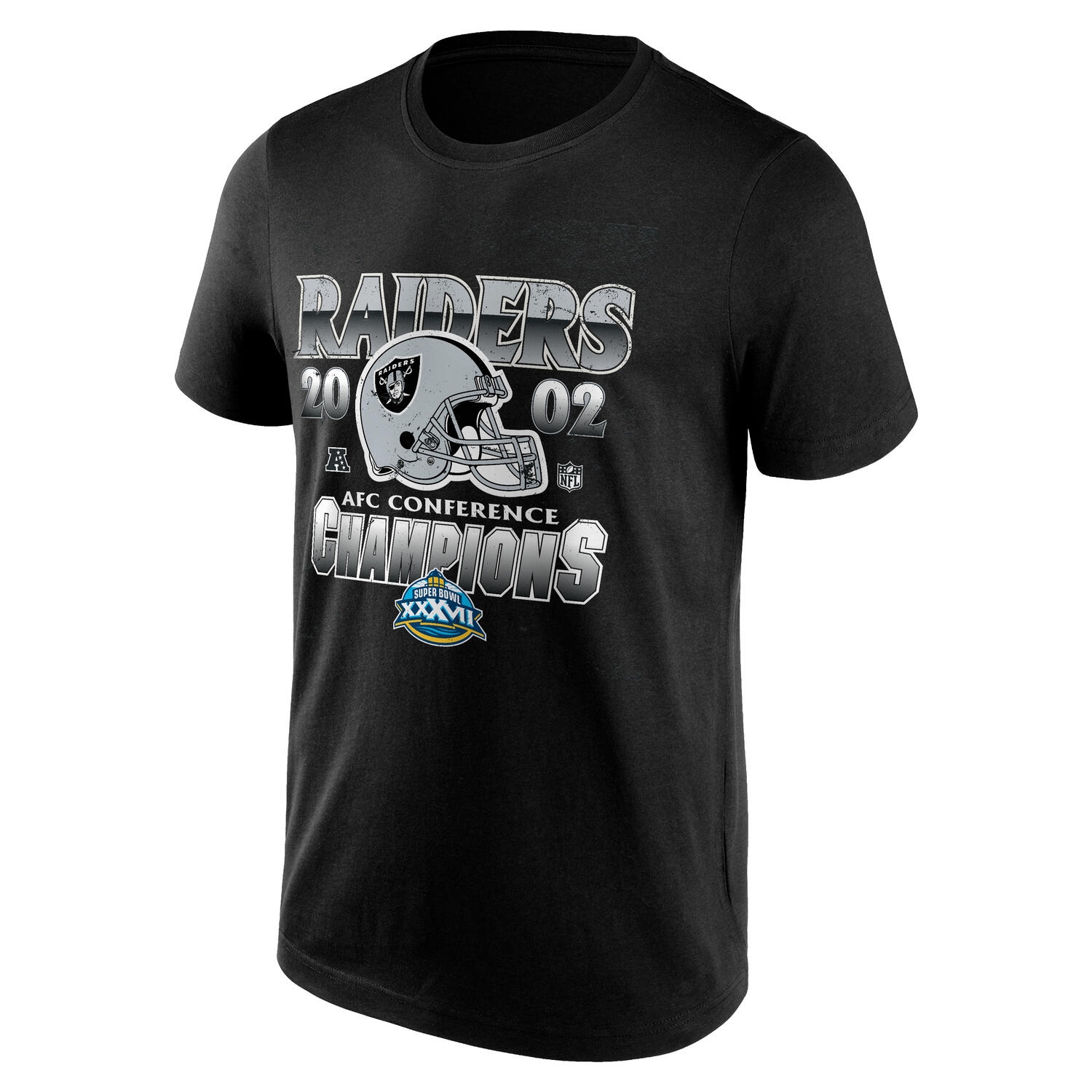 Oakland Raiders 2002 AFC Champions NFL T-Shirt Schwarz