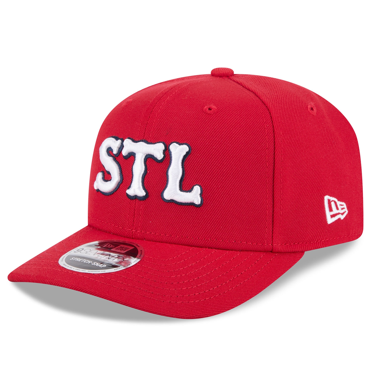St. Louis Cardinals Official MLB City Connect Stretch-Snap 9SEVENTY Snapback Cap Rot