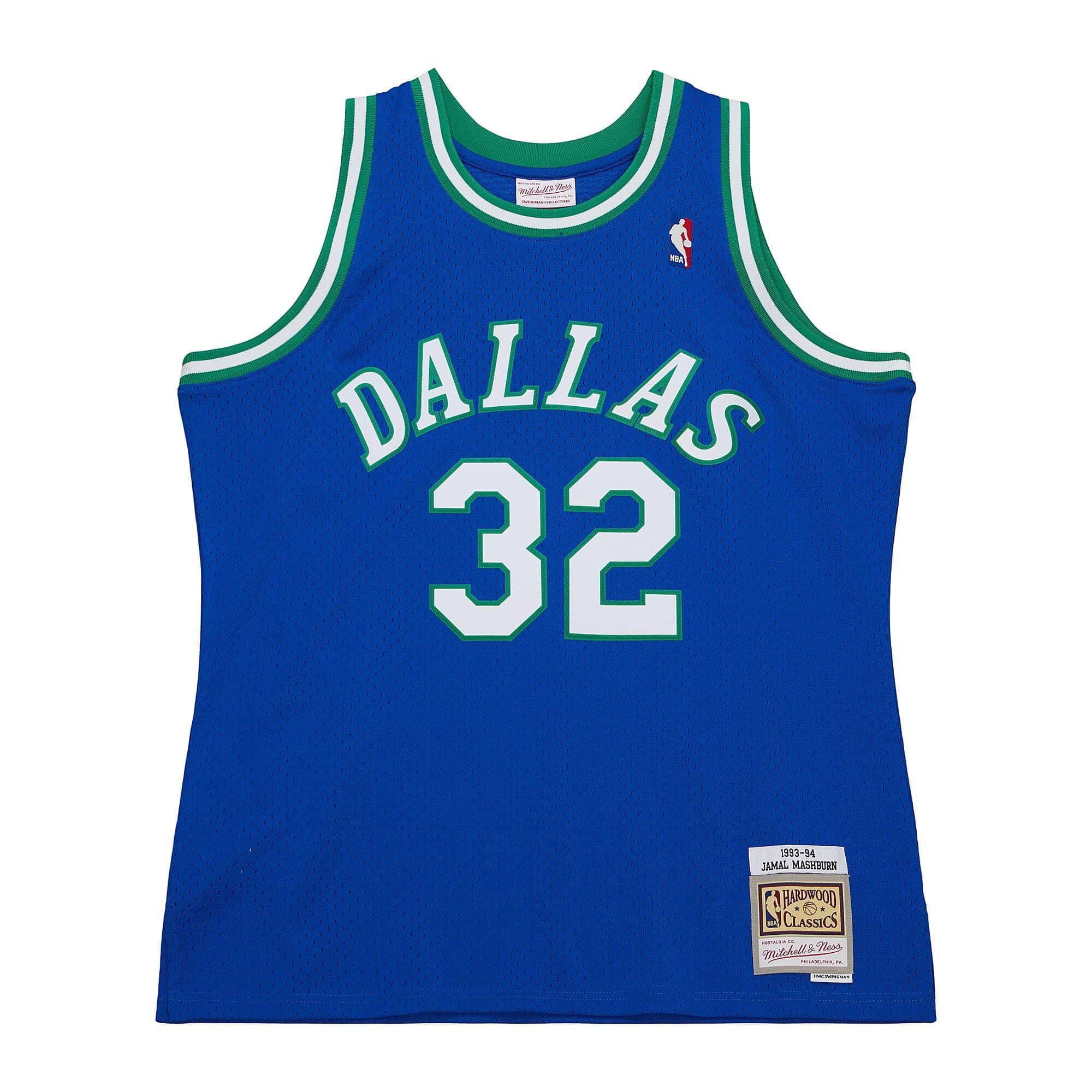Jamal Mashburn #32 Dallas Mavericks 1993-94 Mitchell & Ness Swingman NBA Trikot Blau