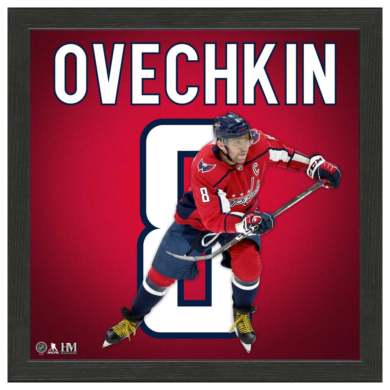 Alex Ovechkin #8 Washington Capitals Impact Jersey Framed NHL Photo