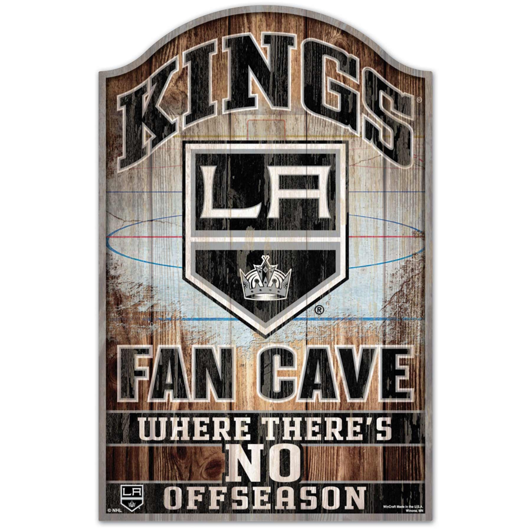 Los Angeles Kings WinCraft NHL Fan Cave Holzschild