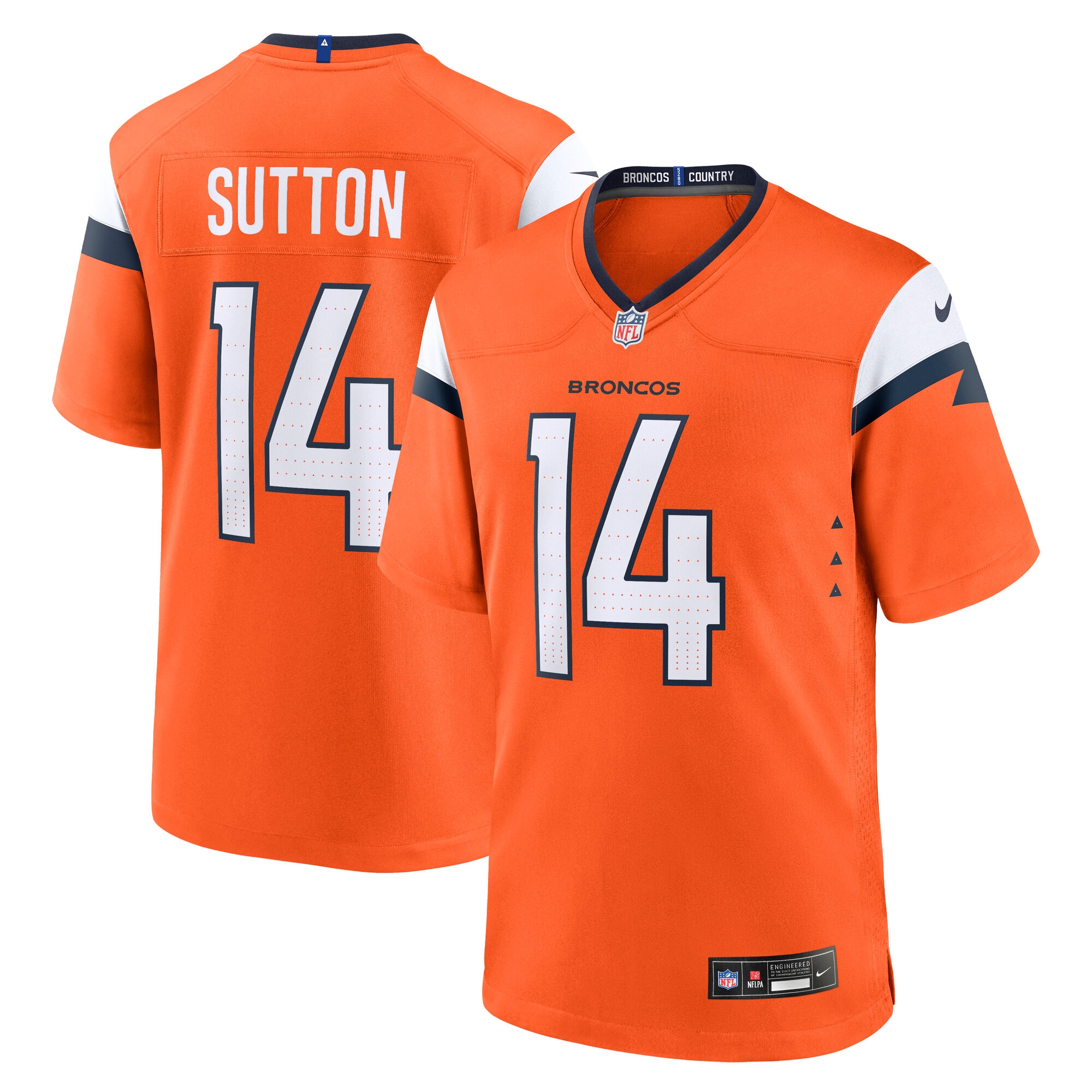 Courtland Sutton #14 Denver Broncos Nike Game NFL Trikot Orange