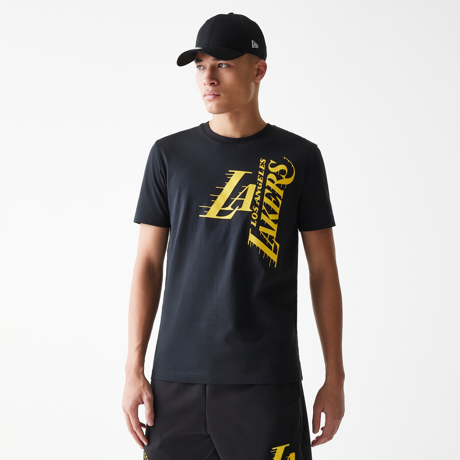 Los Angeles Lakers 2024 NBA City Edition New Era T-Shirt Schwarz