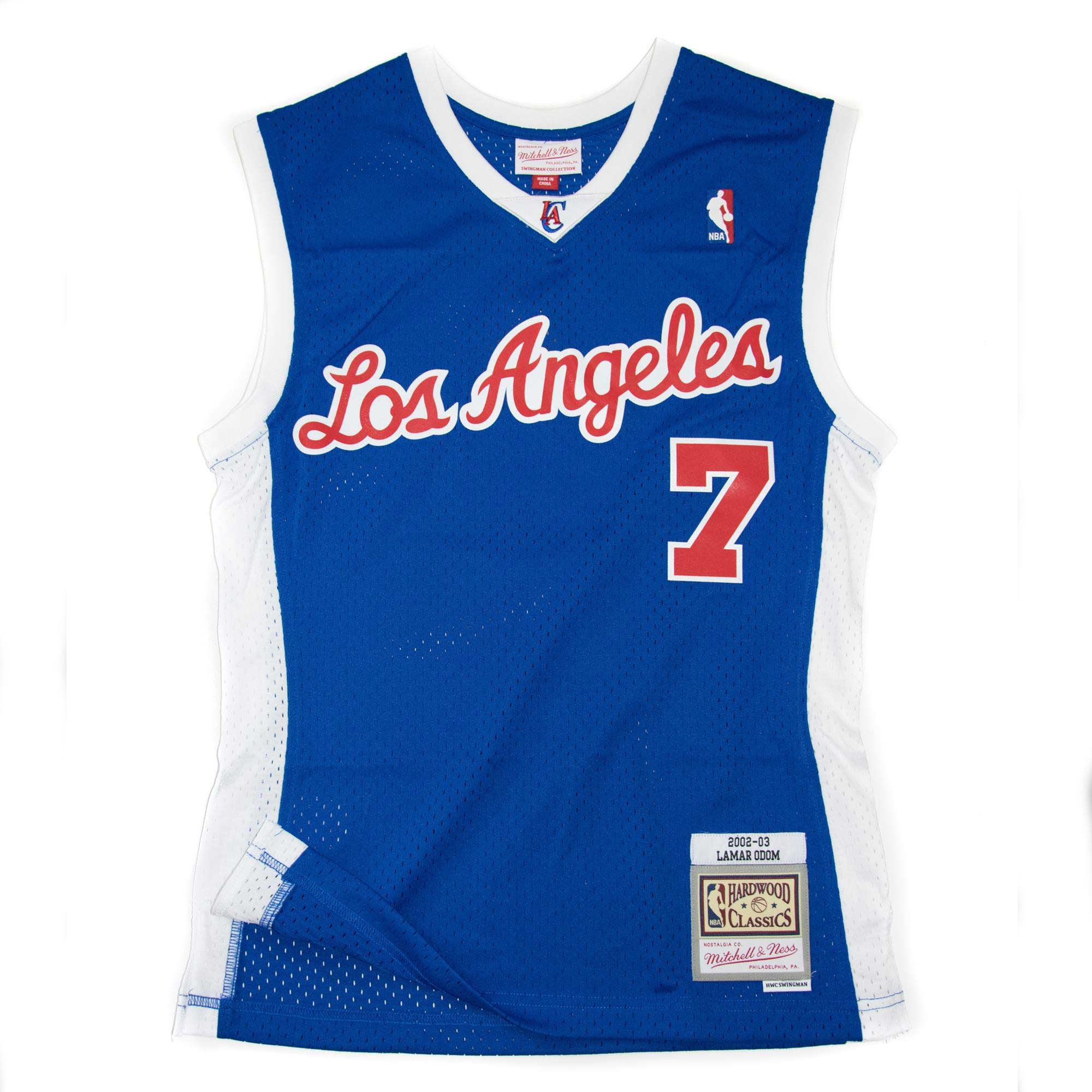 Lamar Odom #7 Los Angeles Clippers 2002-03 Mitchell & Ness Swingman NBA Trikot Blau