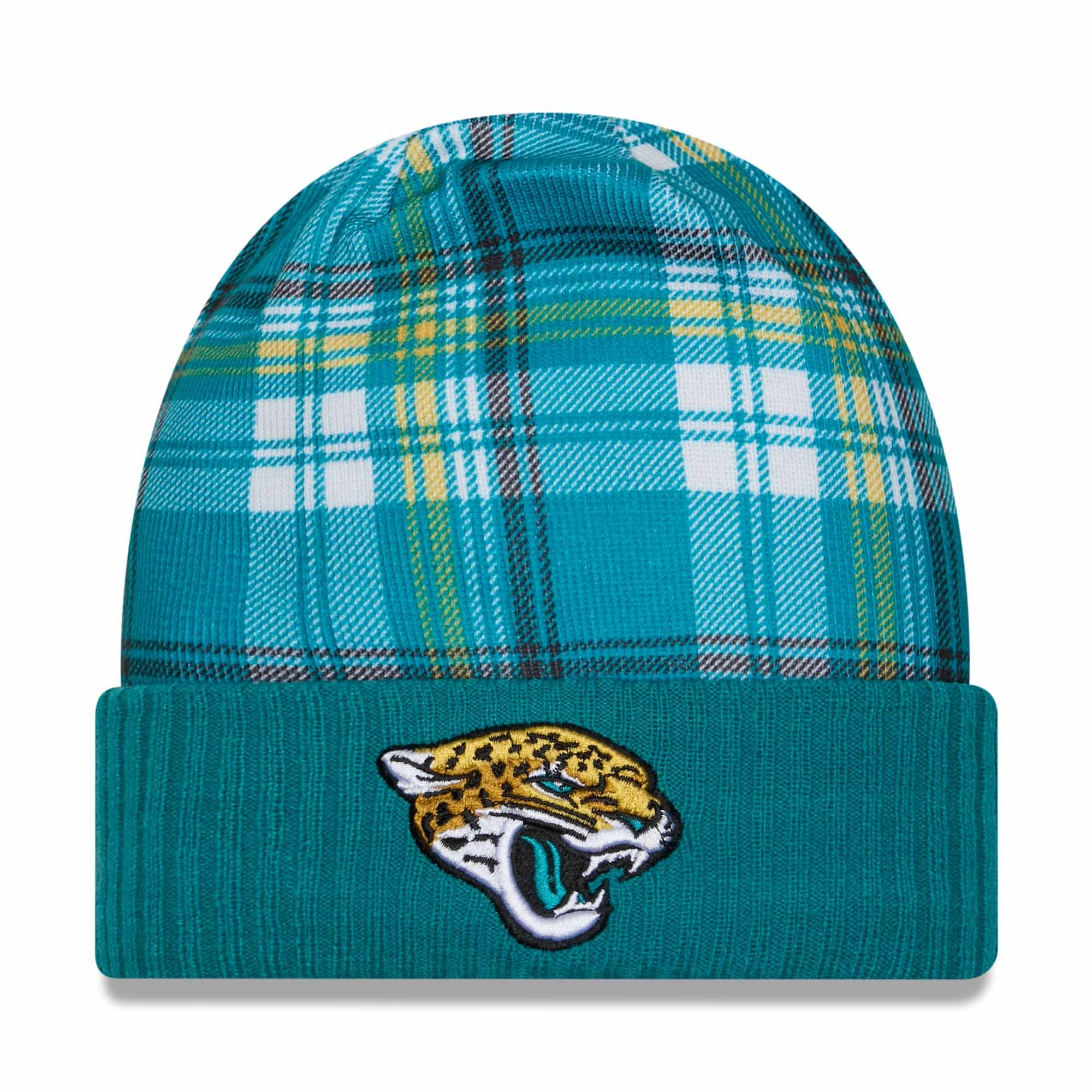 Jacksonville Jaguars 2024 NFL Sideline Statement New Era Beanie Wintermütze Türkis