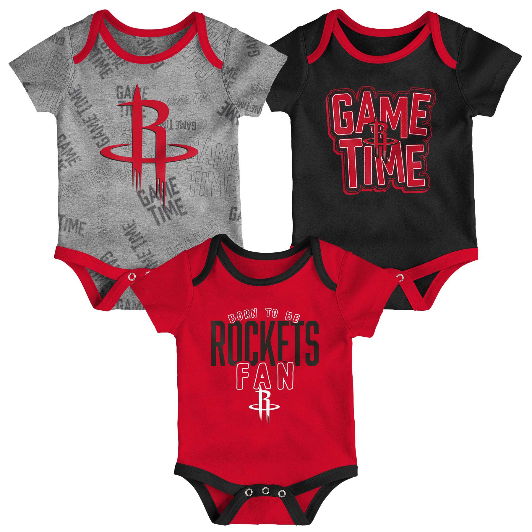 Houston Rockets Game Time NBA Baby Bodysuit Set (3-Piece)