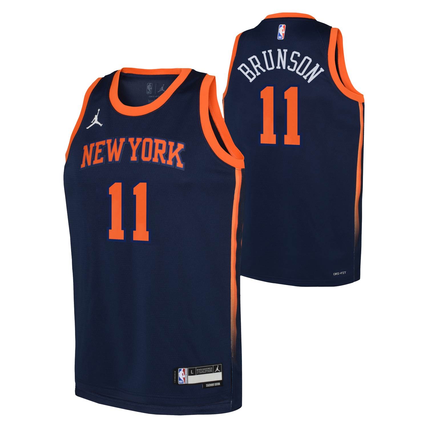 Jalen Brunson #11 New York Knicks Jordan Swingman NBA Trikot Navy (YOUTH)
