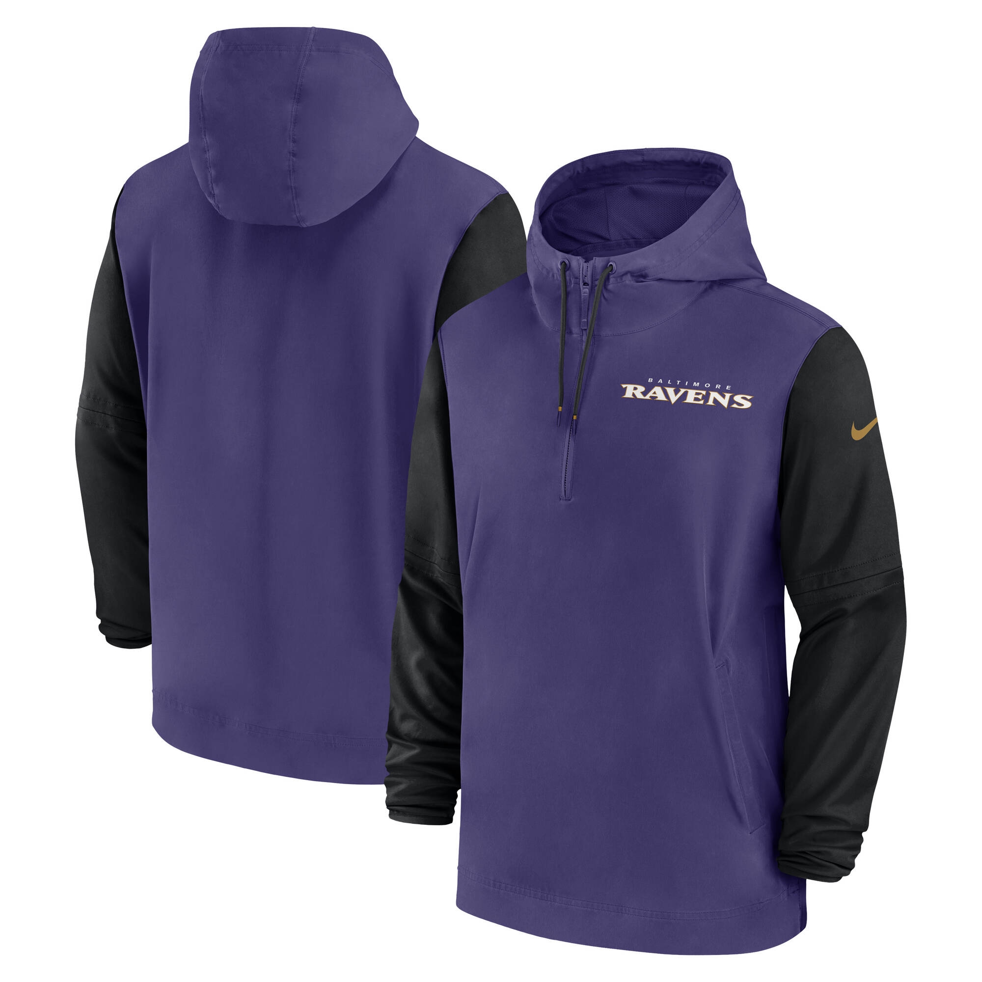 Baltimore Ravens 2024 NFL Sideline Pre-Game Nike Lightweight Player Jacke Lila