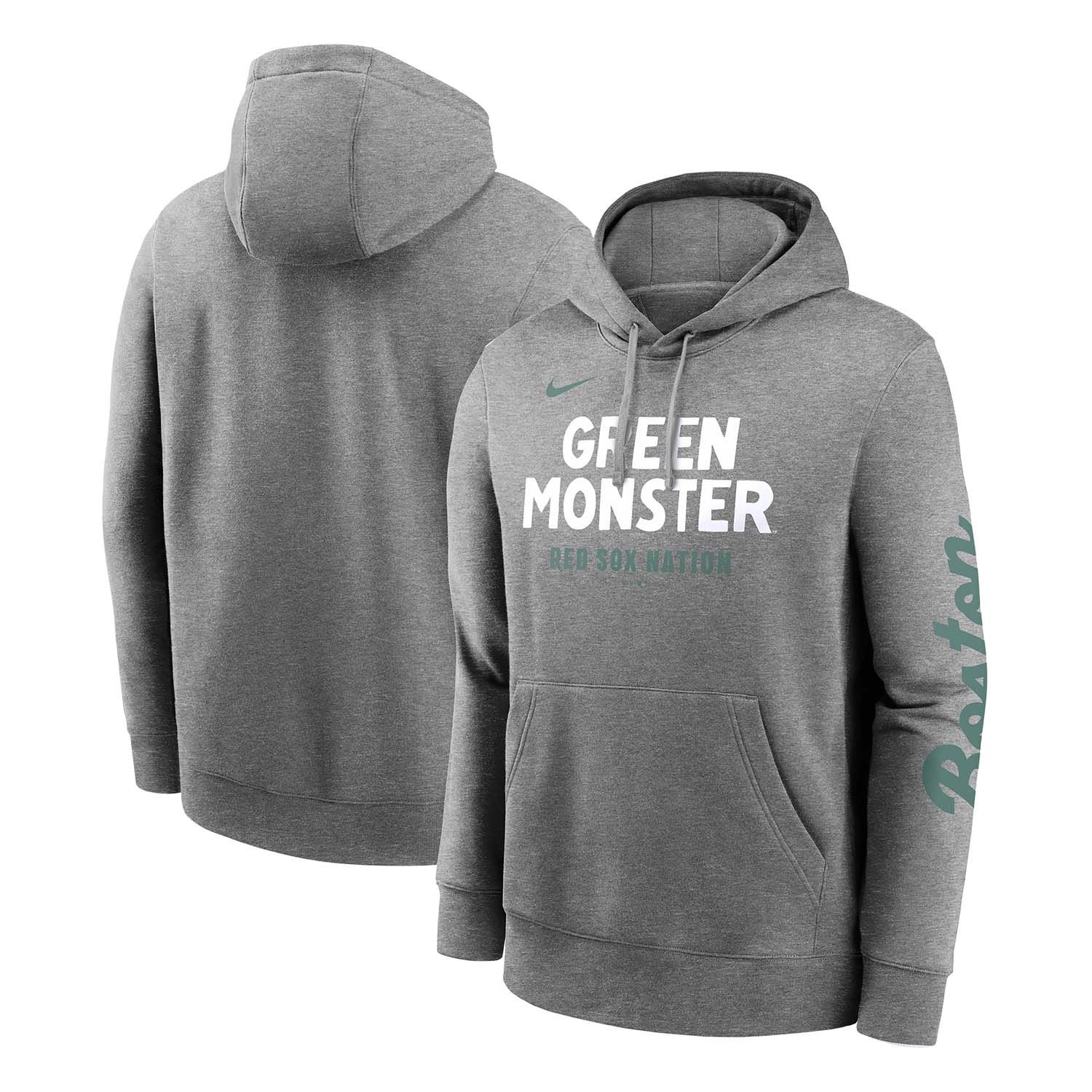 Boston Red Sox City Connect Nike French Terry Club Hoodie Grau