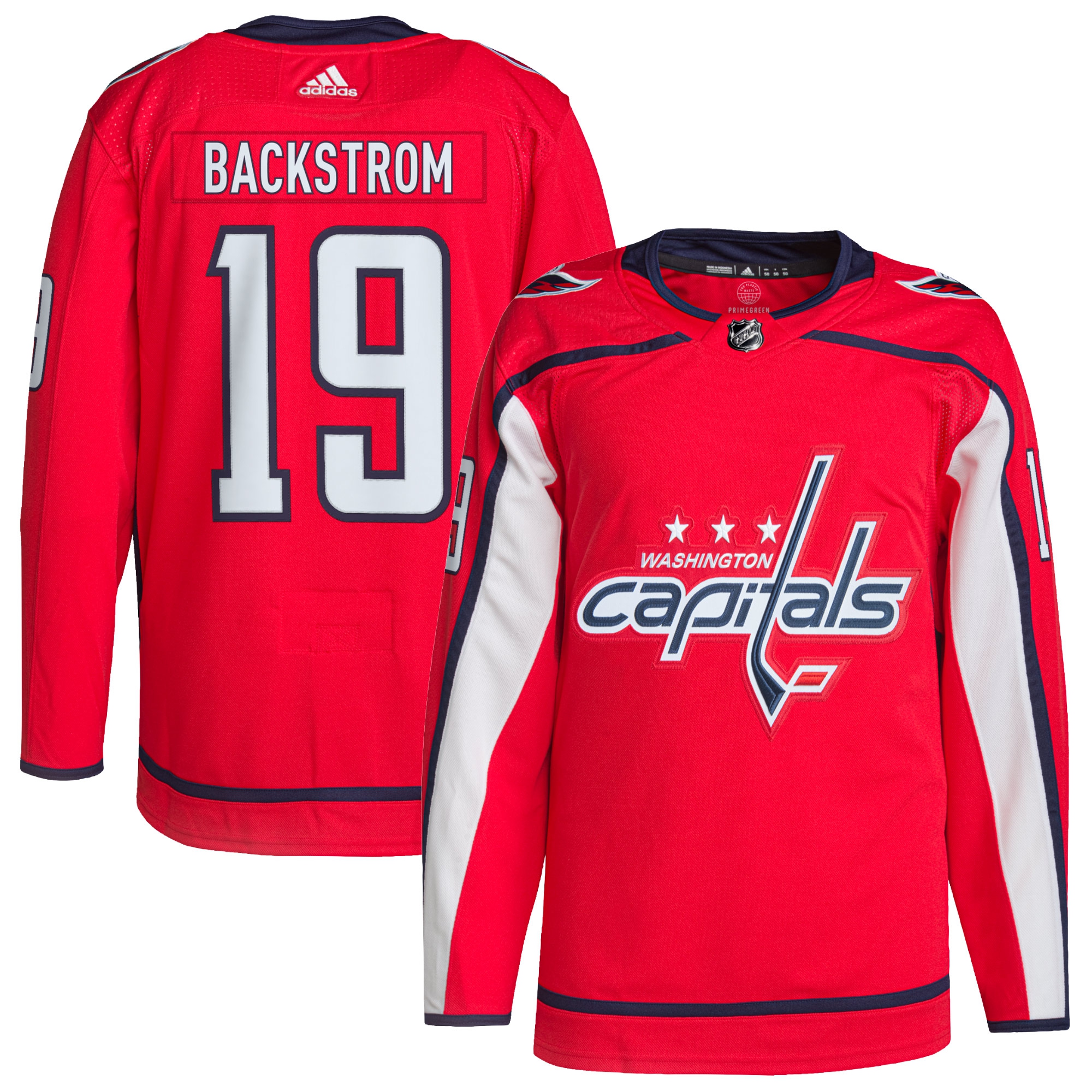 Nicklas Backstrom #19 Washington Capitals adidas Authentic Primegreen NHL Jersey Home Red